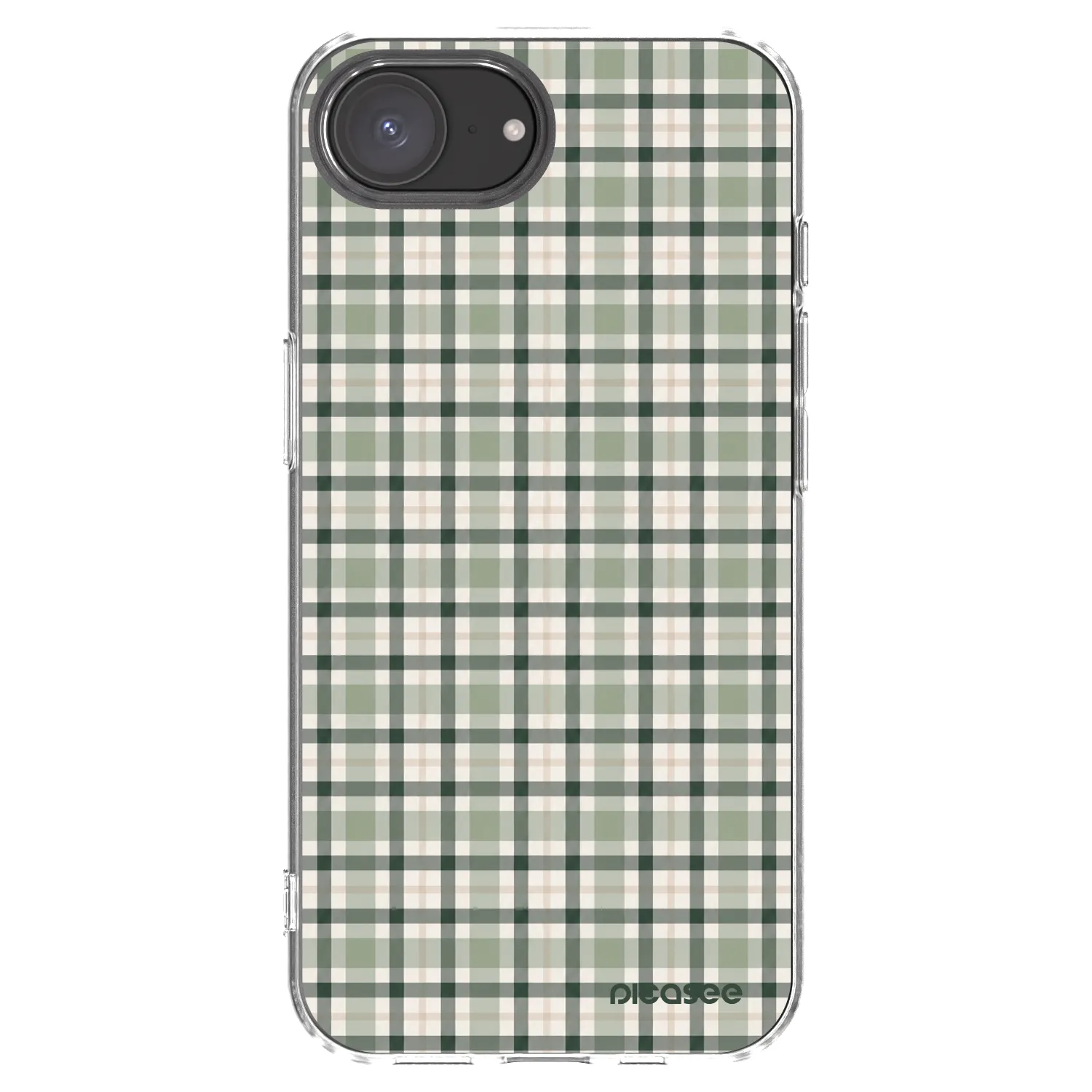 Picasee átlátszó szilikon tok az alábbi mobiltelefonokra Apple iPhone 16e - Sage Tartan