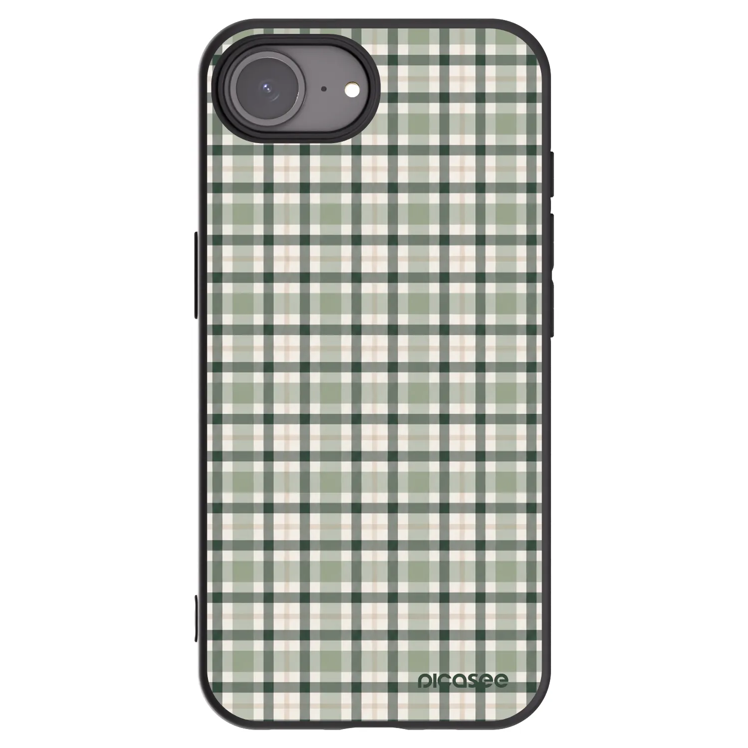 Picasee fekete szilikon tok az alábbi mobiltelefonokra Apple iPhone 16e - Sage Tartan