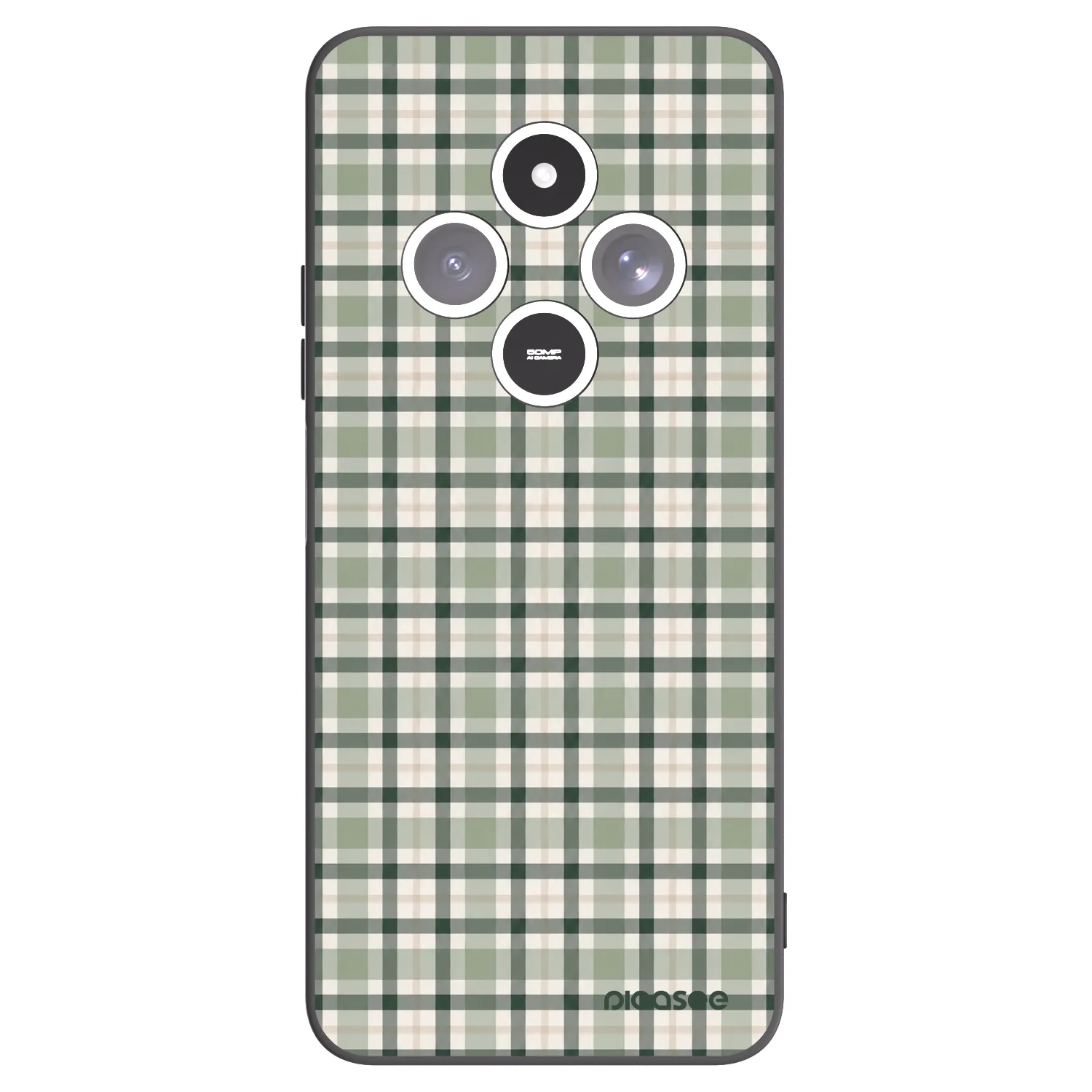 Picasee fekete szilikon tok az alábbi mobiltelefonokra Xiaomi Redmi 14C - Sage Tartan