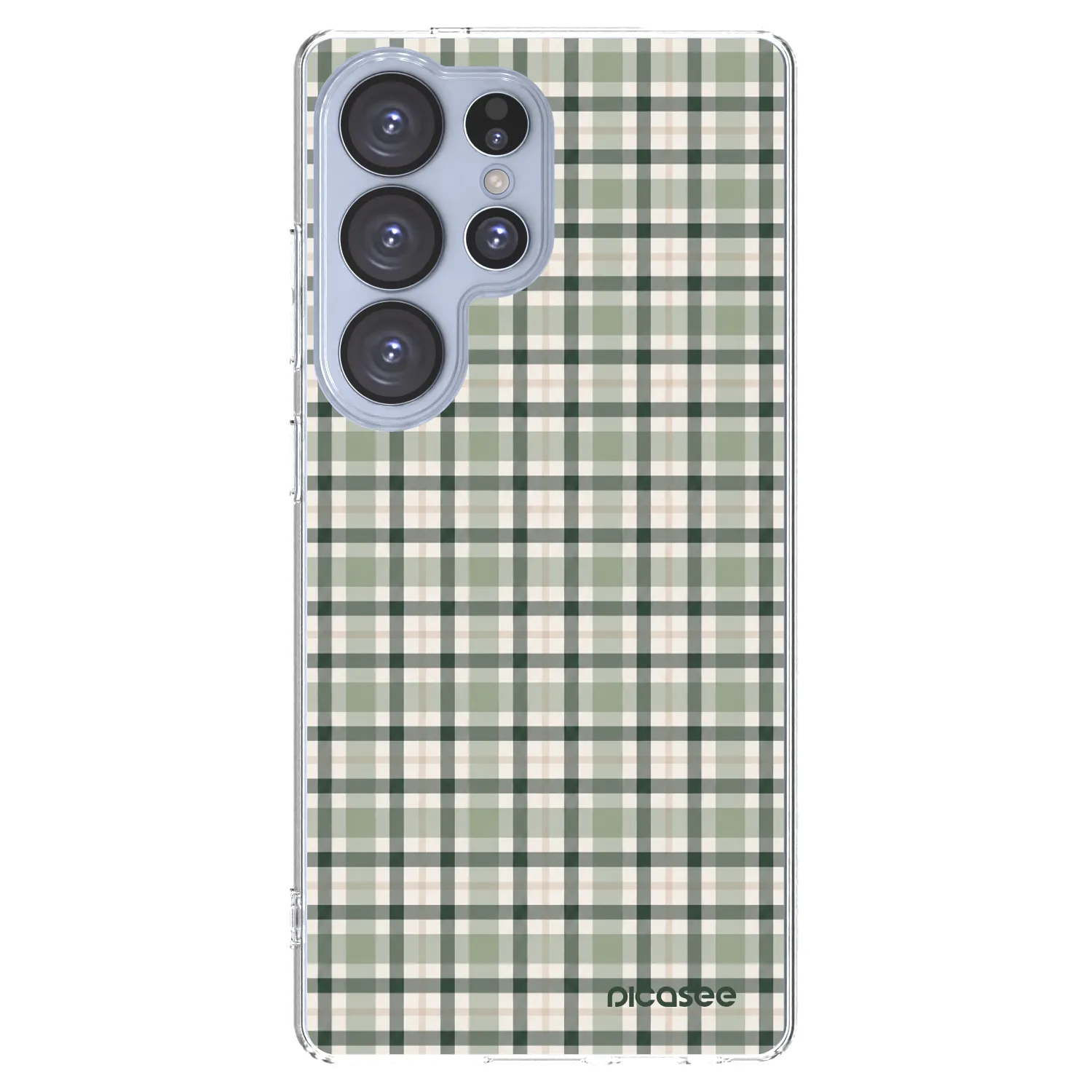 Picasee átlátszó szilikon tok az alábbi mobiltelefonokra Samsung Galaxy S25 Ultra 5G - Sage Tartan