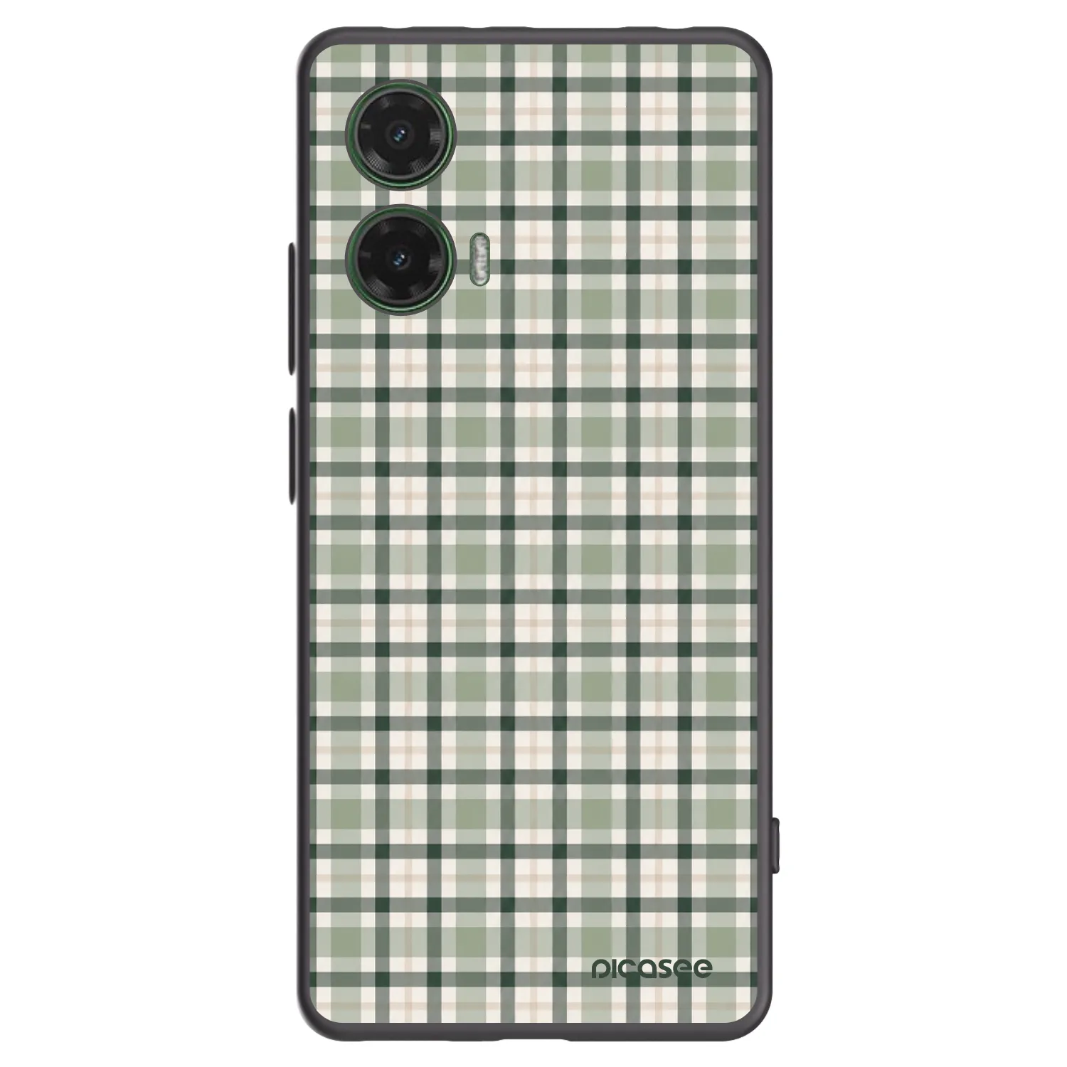 Picasee fekete szilikon tok az alábbi mobiltelefonokra Motorola Moto G35 5G - Sage Tartan