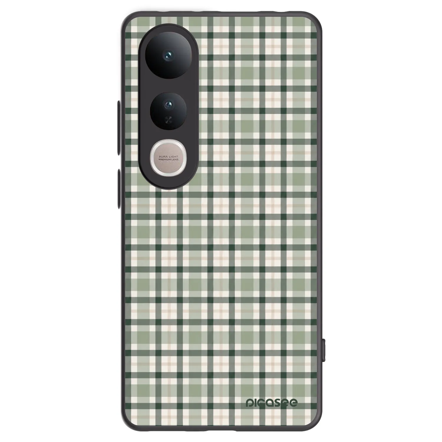 Picasee fekete szilikon tok az alábbi mobiltelefonokra Vivo V50 Lite 5G - Sage Tartan