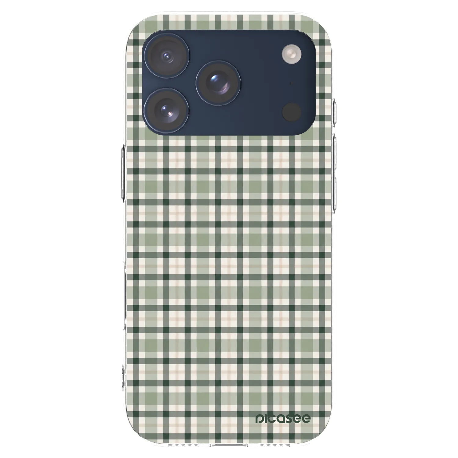 Picasee átlátszó szilikon tok az alábbi mobiltelefonokra Apple iPhone 17 Pro - Sage Tartan