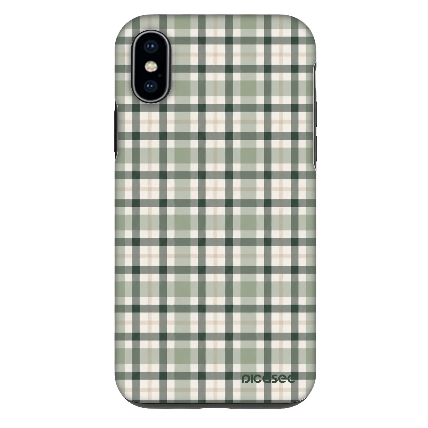Picasee Fashion Case Apple iPhone X/XS - Sage Tartan