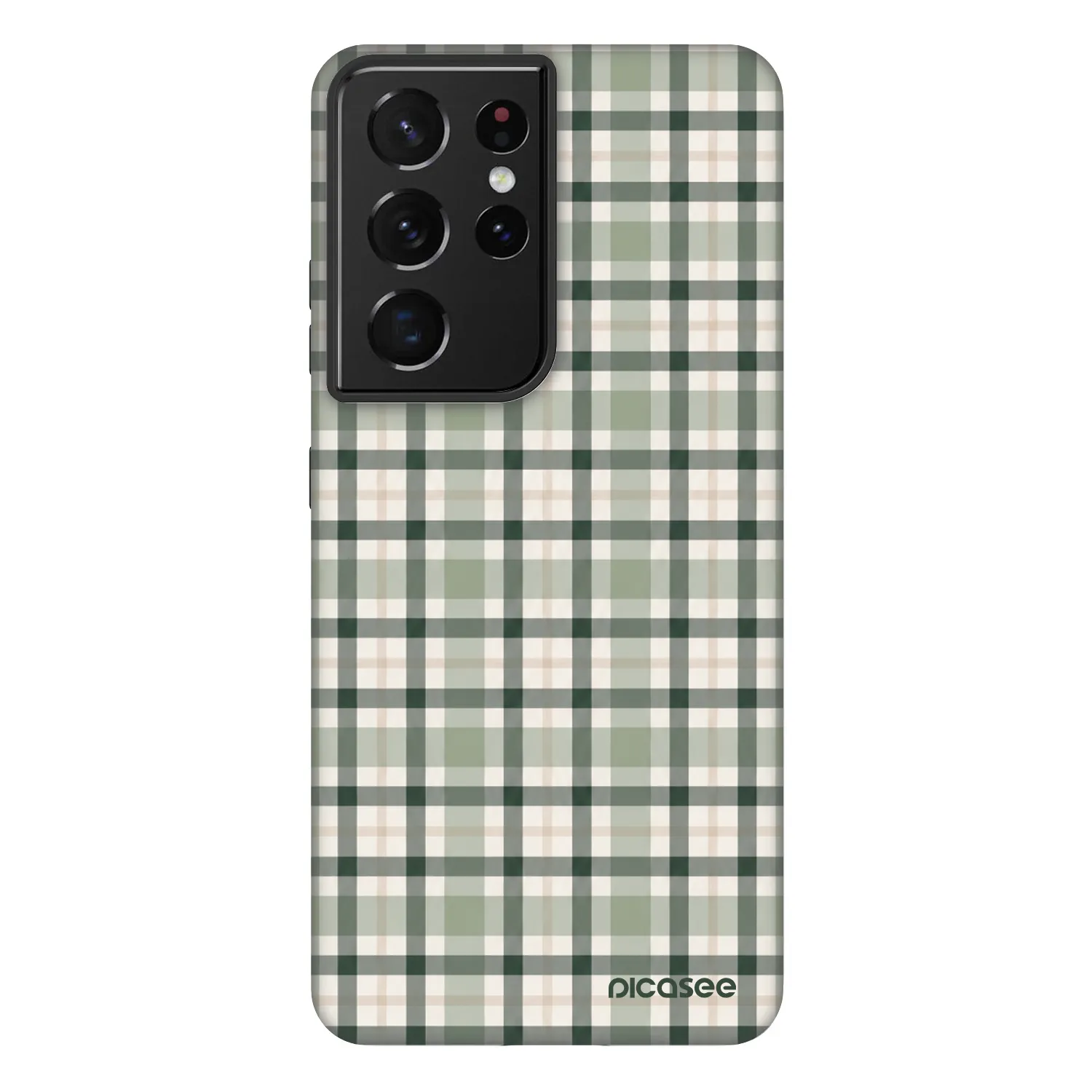Picasee Fashion Case Samsung Galaxy S21 Ultra 5G G998B - Sage Tartan
