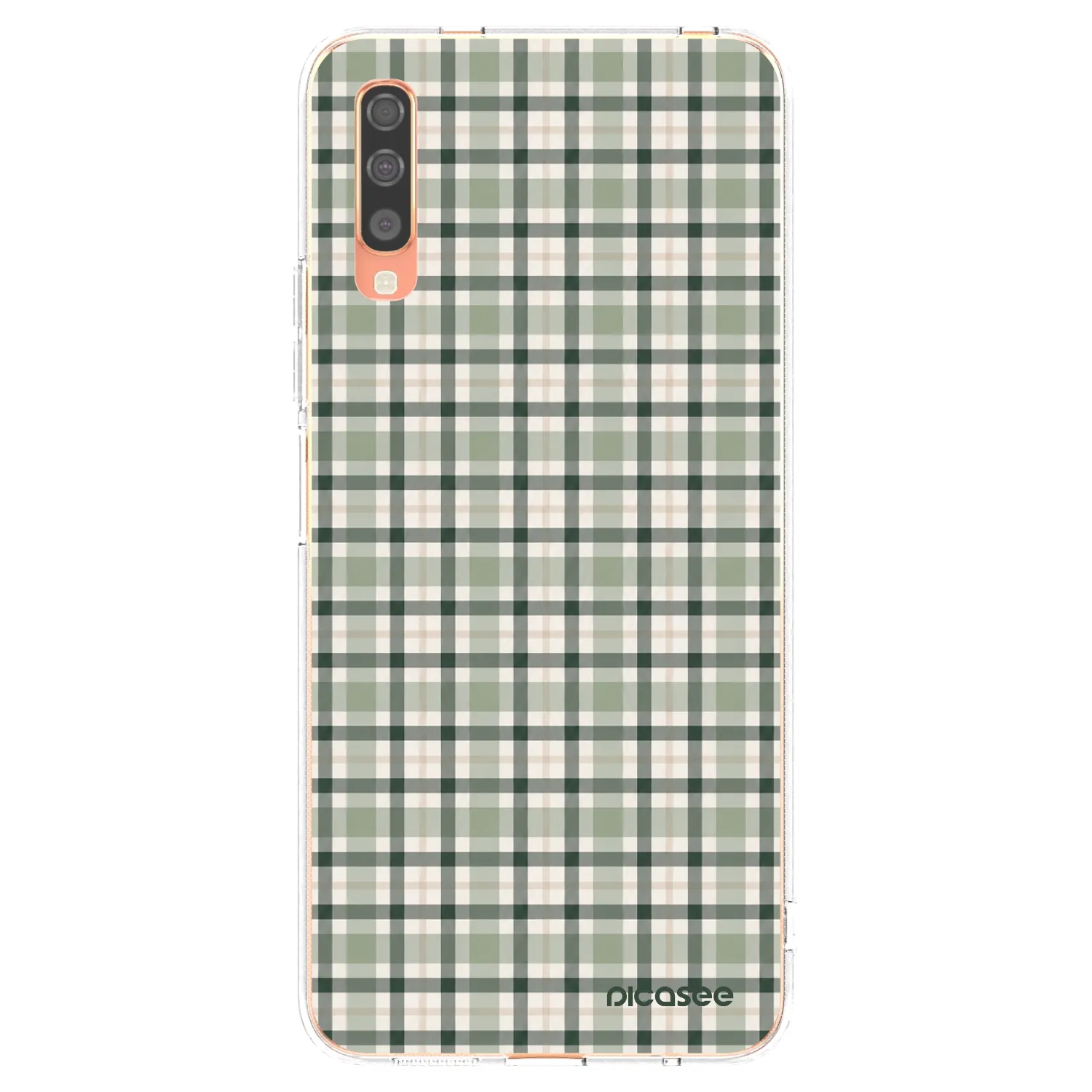 Picasee átlátszó szilikon tok az alábbi mobiltelefonokra Samsung Galaxy A70 A705F - Sage Tartan