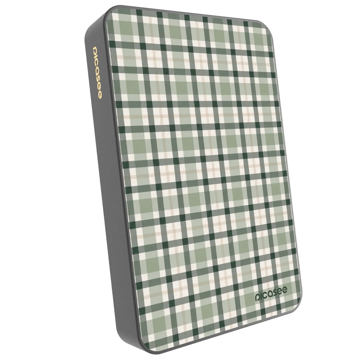 Picasee Powerbank MagSafe 10 000 mAh Szürke - Sage Tartan