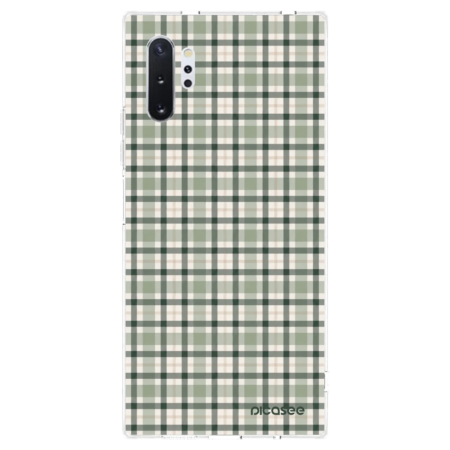 Picasee átlátszó szilikon tok az alábbi mobiltelefonokra Samsung Galaxy Note 10+ N975F - Sage Tartan