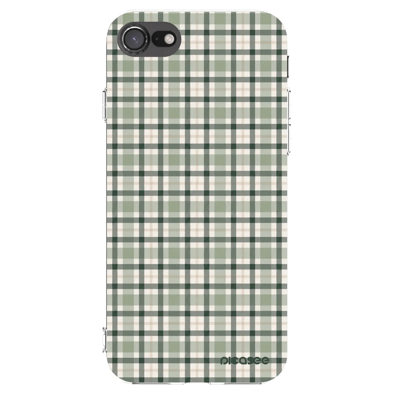 Picasee átlátszó szilikon tok az alábbi mobiltelefonokra Apple iPhone 8 - Sage Tartan