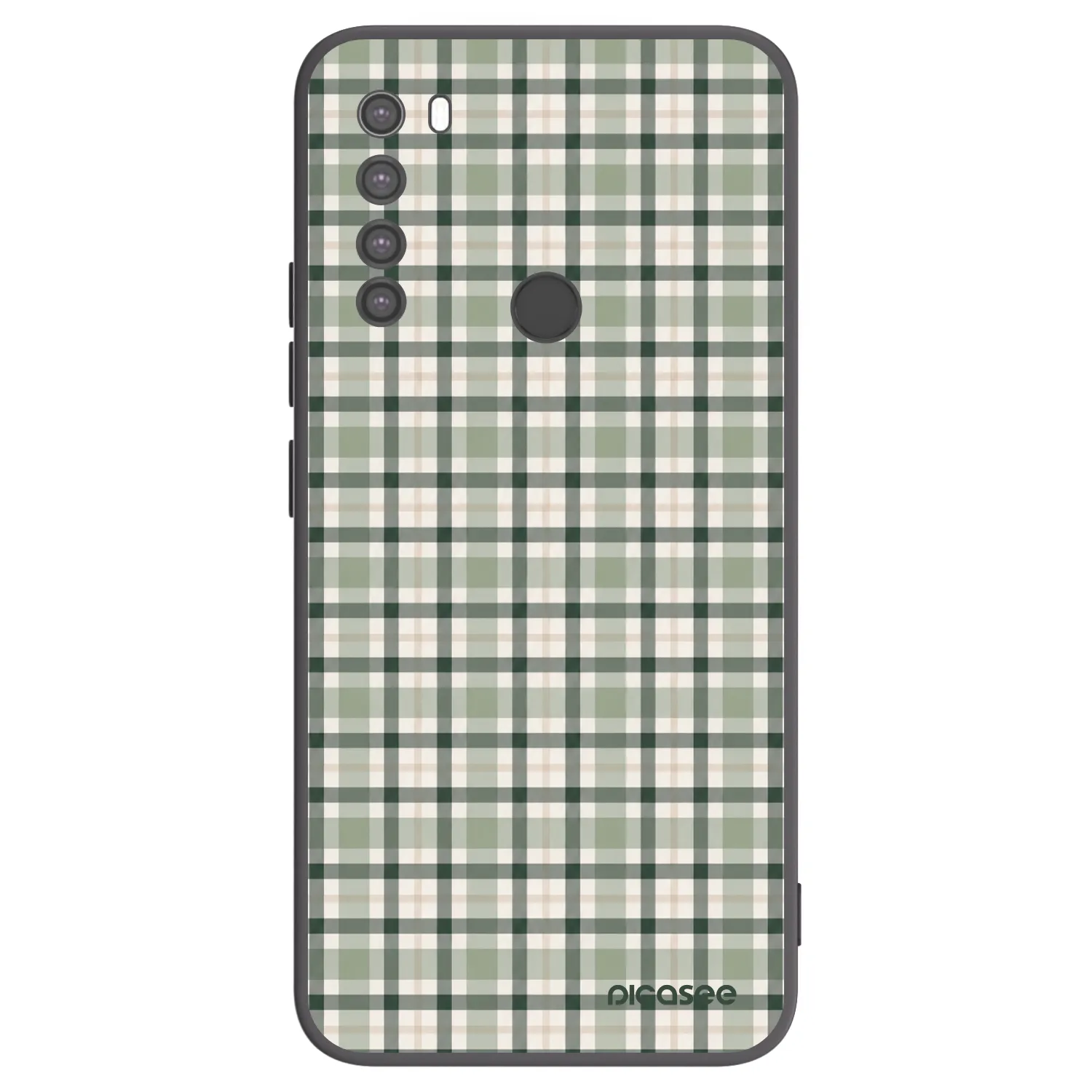 Picasee fekete szilikon tok az alábbi mobiltelefonokra Xiaomi Redmi Note 8 - Sage Tartan
