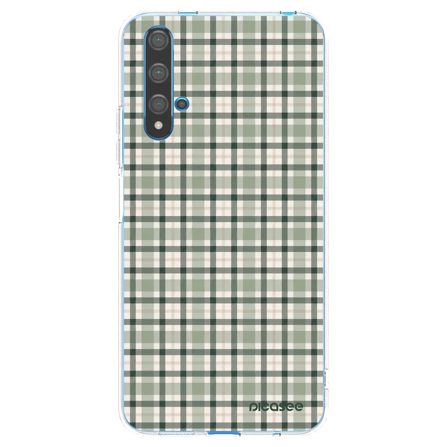 Picasee átlátszó szilikon tok az alábbi mobiltelefonokra Huawei Nova 5T - Sage Tartan