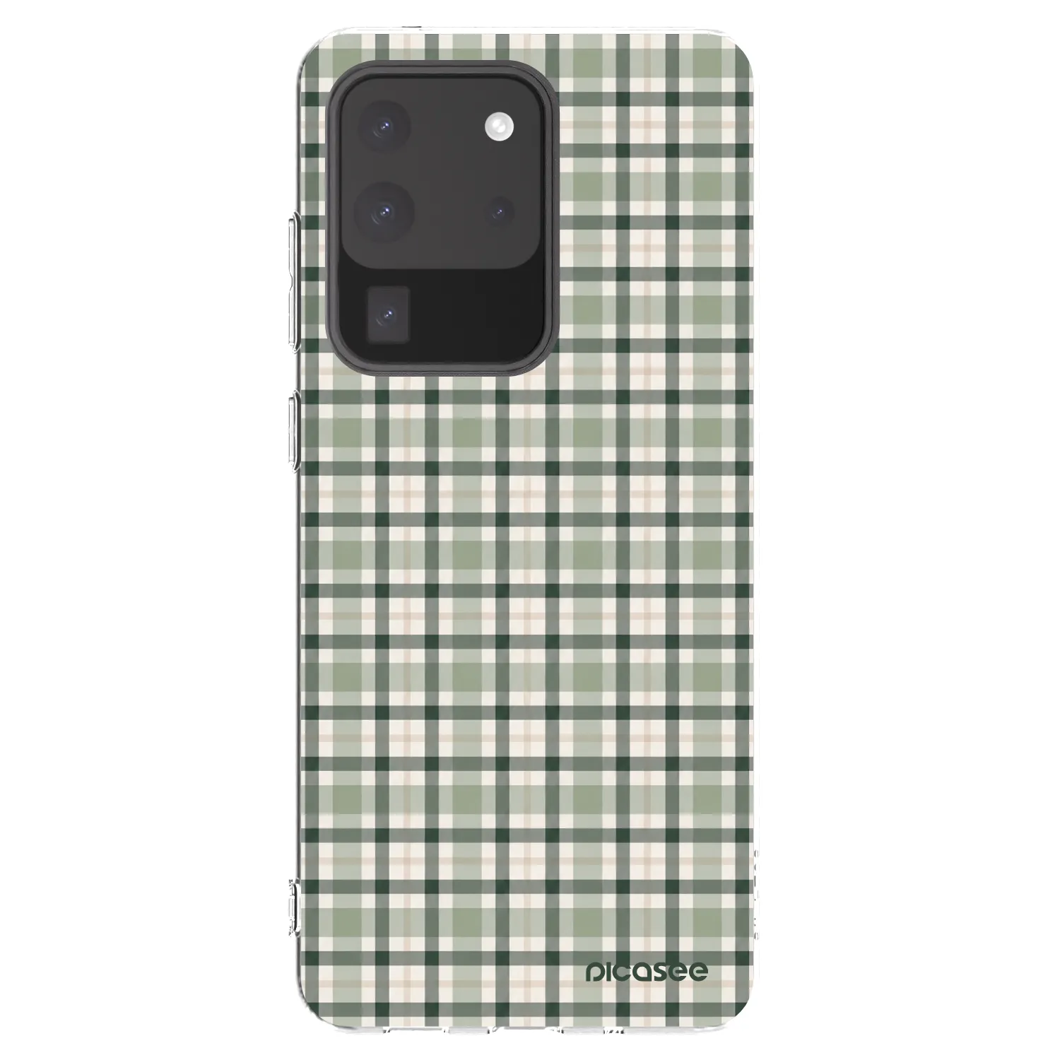 Picasee átlátszó szilikon tok az alábbi mobiltelefonokra Samsung Galaxy S20 Ultra 5G G988F - Sage Tartan