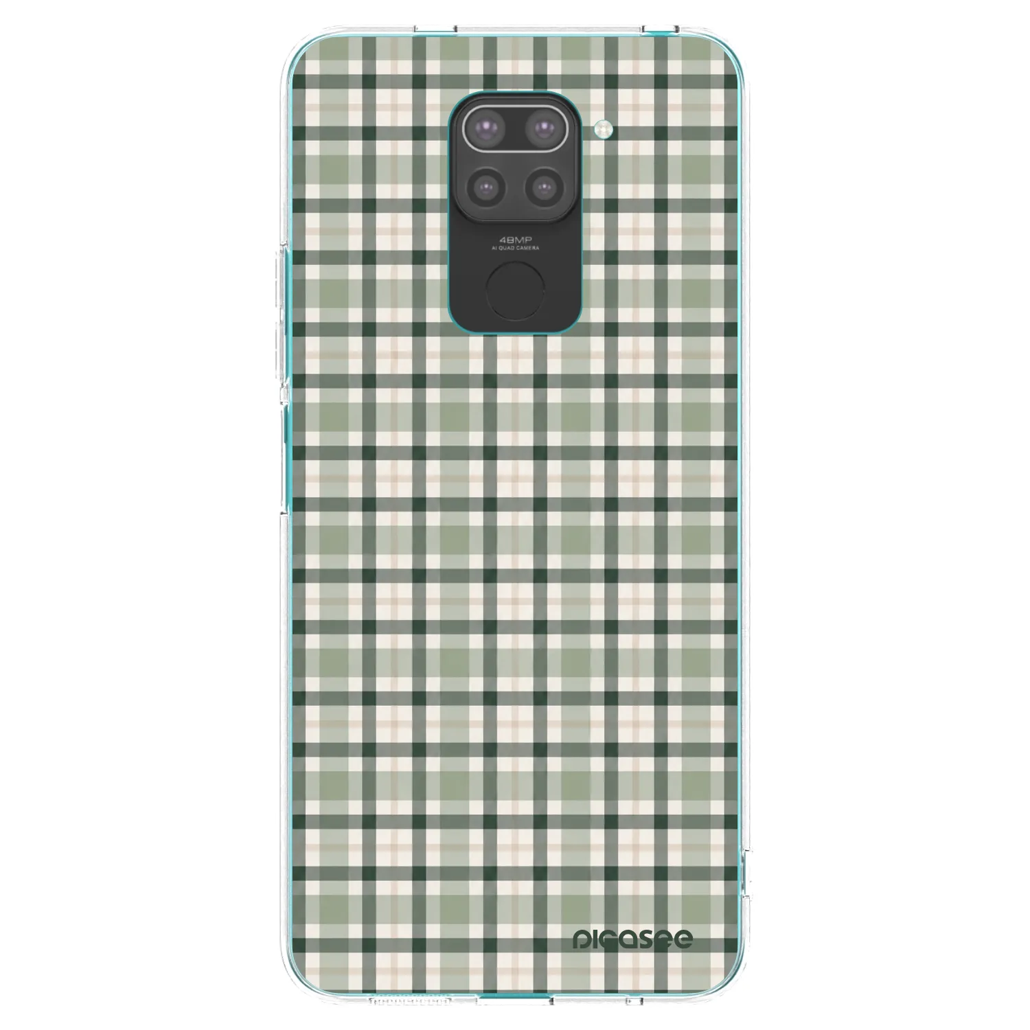 Picasee fekete szilikon tok az alábbi mobiltelefonokra Xiaomi Redmi Note 9 - Sage Tartan