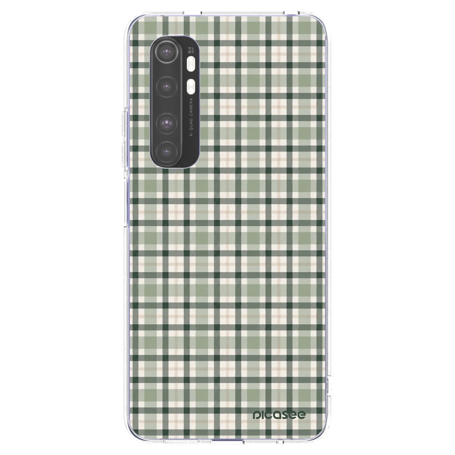 Picasee átlátszó szilikon tok az alábbi mobiltelefonokra Xiaomi Mi Note 10 Lite - Sage Tartan