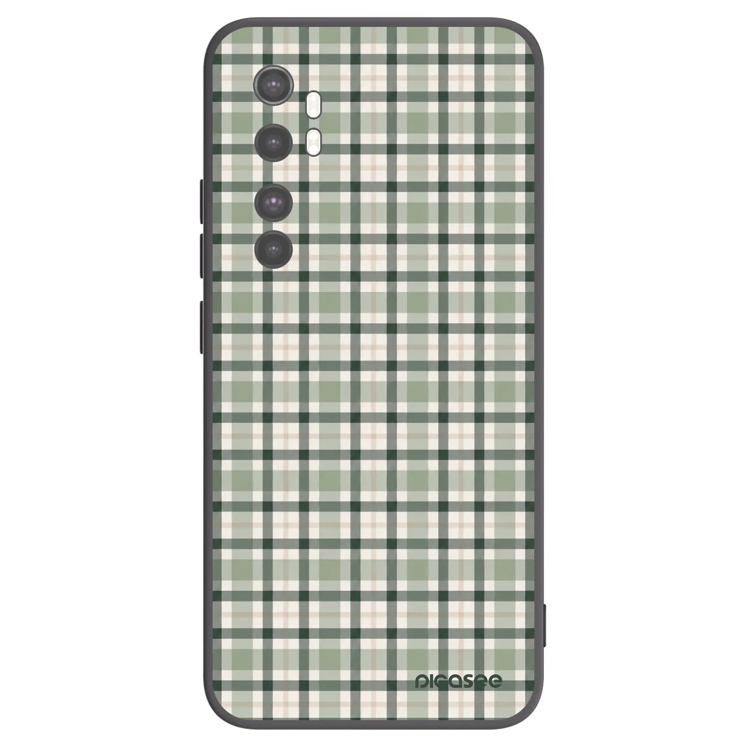 Picasee fekete szilikon tok az alábbi mobiltelefonokra Xiaomi Mi Note 10 Lite - Sage Tartan