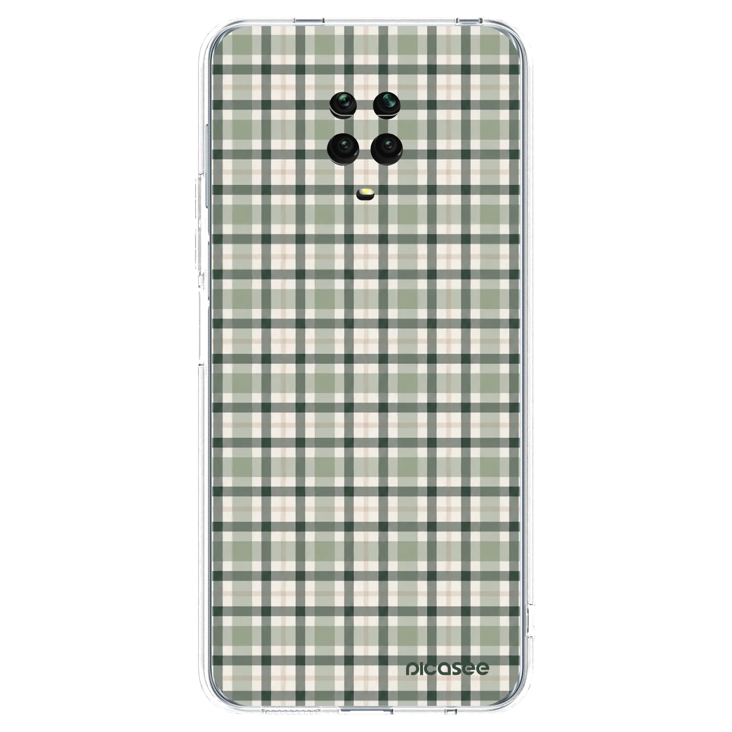 Picasee átlátszó szilikon tok az alábbi mobiltelefonokra Xiaomi Redmi Note 9S - Sage Tartan