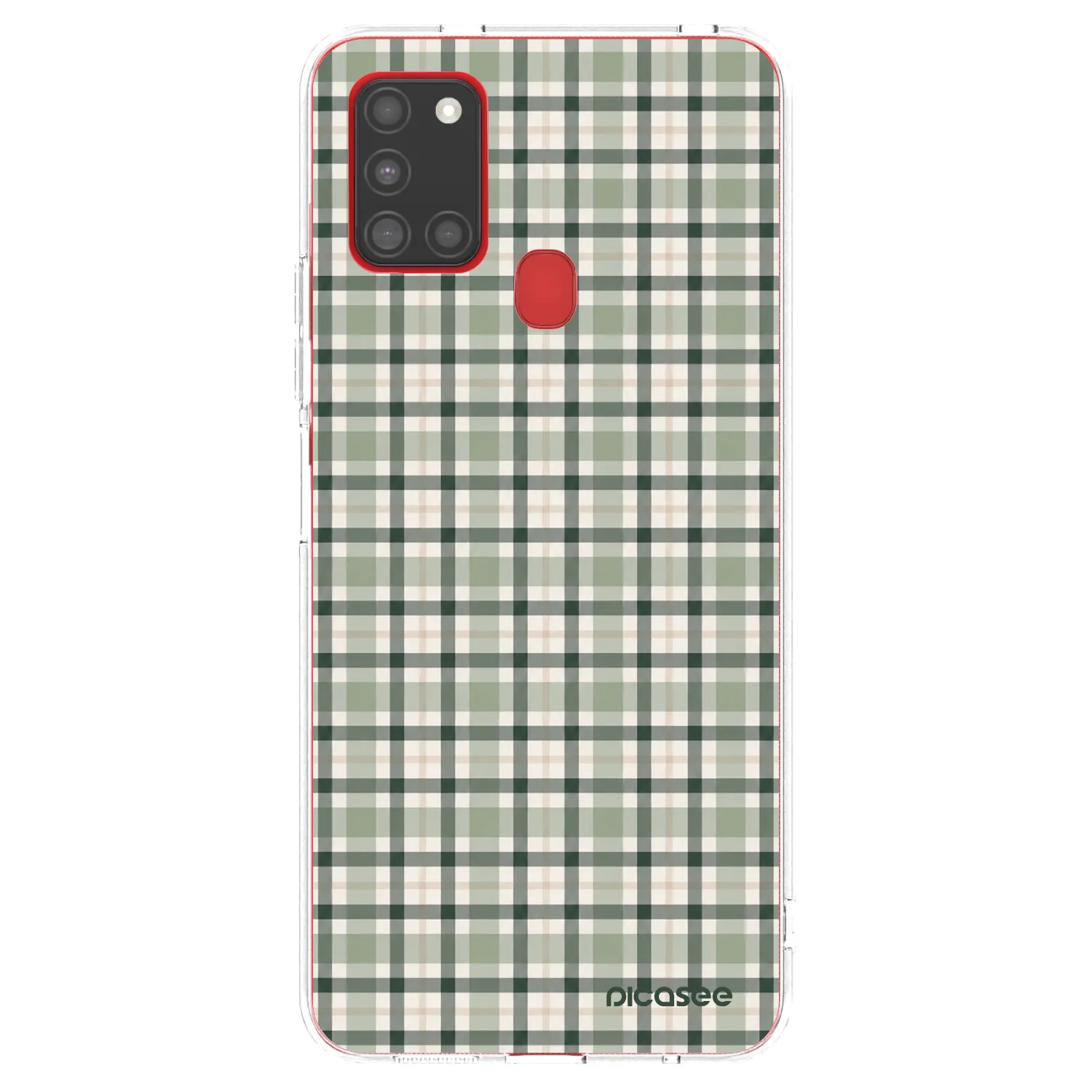 Picasee átlátszó szilikon tok az alábbi mobiltelefonokra Samsung Galaxy A21s - Sage Tartan