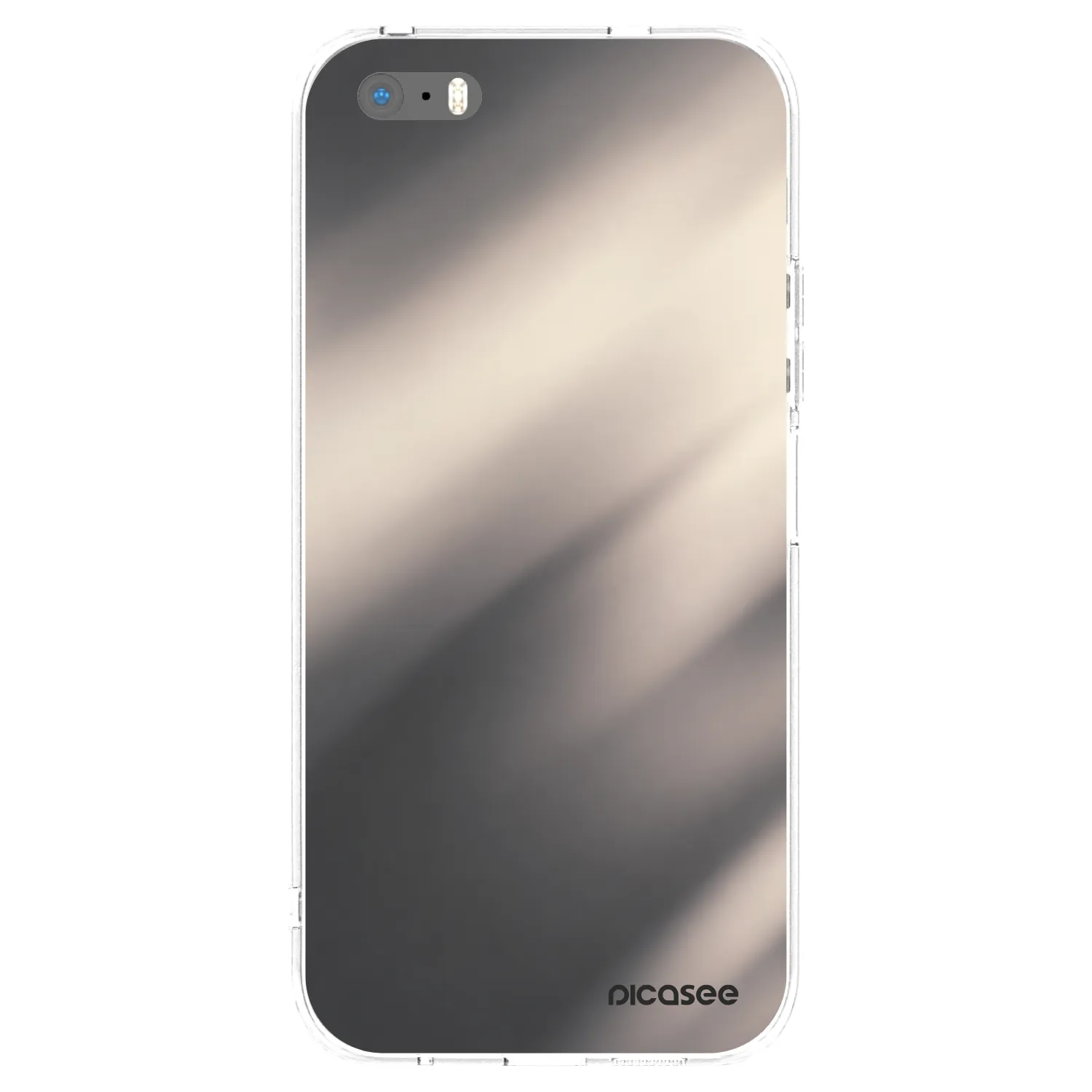 Picasee átlátszó szilikon tok az alábbi mobiltelefonokra Apple iPhone 5/5S/SE - Smoky Beige