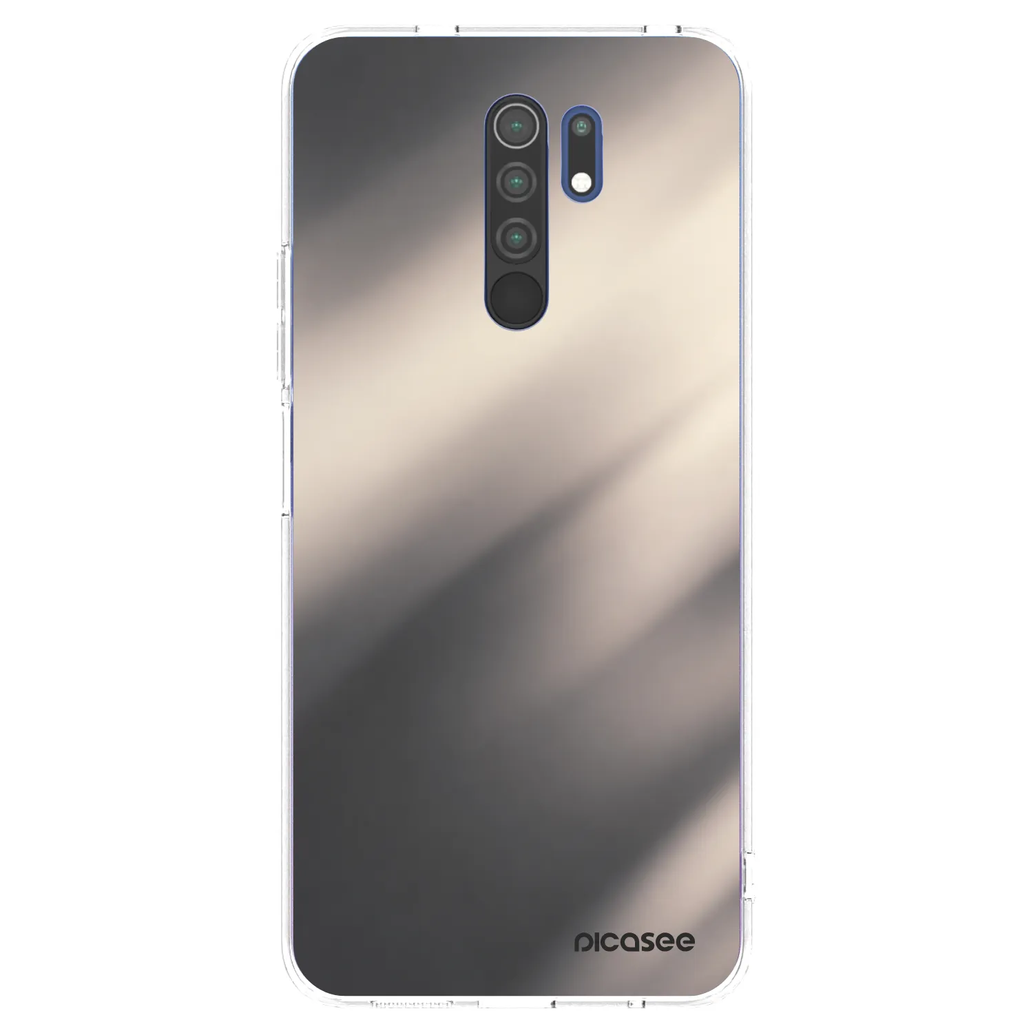 Picasee átlátszó szilikon tok az alábbi mobiltelefonokra Xiaomi Redmi 9 - Smoky Beige