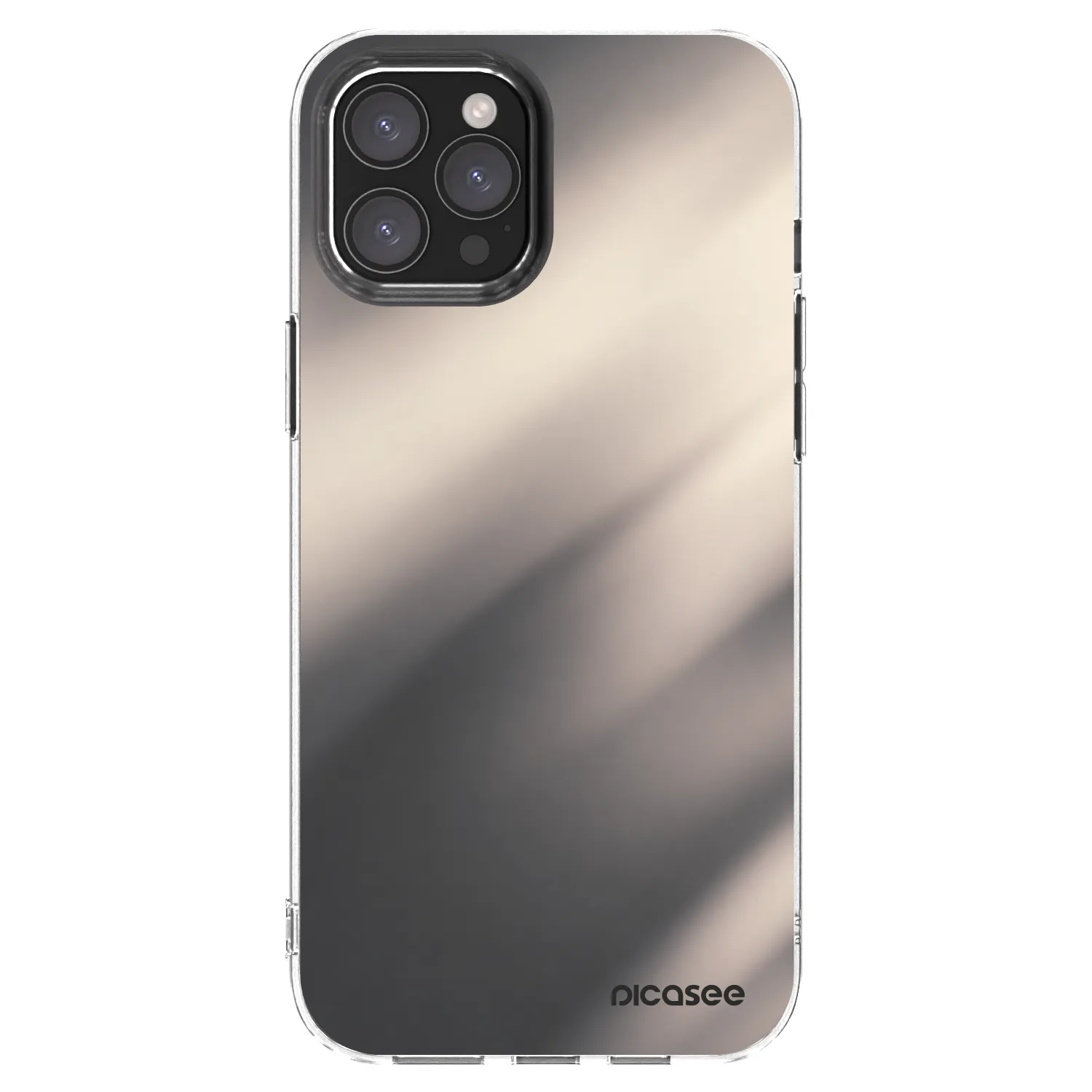 Picasee átlátszó szilikon tok az alábbi mobiltelefonokra Apple iPhone 12 Pro Max - Smoky Beige