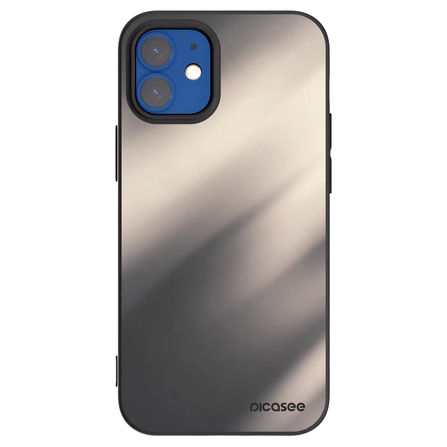 Picasee fekete szilikon tok az alábbi mobiltelefonokra Apple iPhone 12 mini - Smoky Beige
