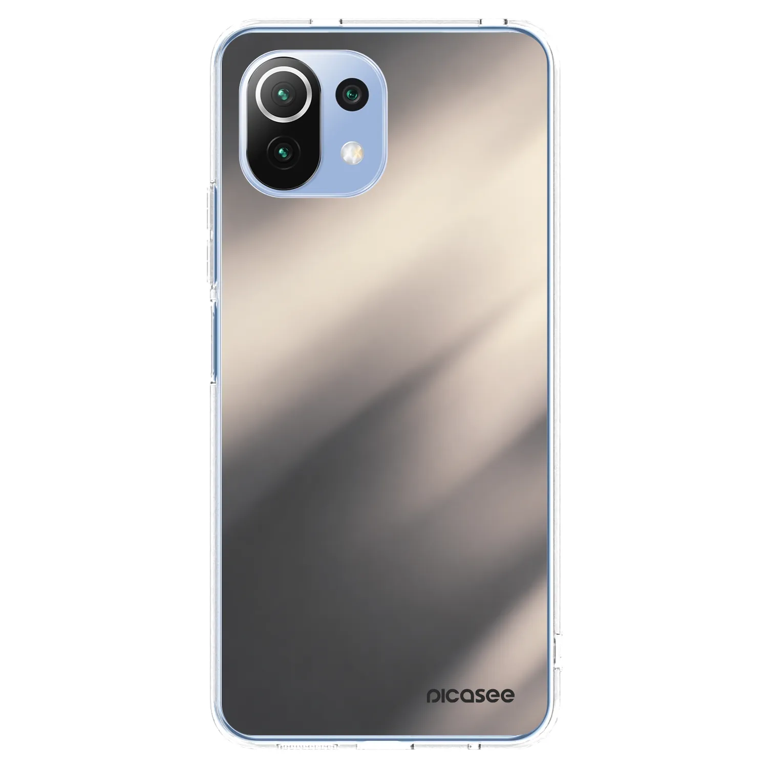 Picasee átlátszó szilikon tok az alábbi mobiltelefonokra Xiaomi Mi 11 Lite - Smoky Beige