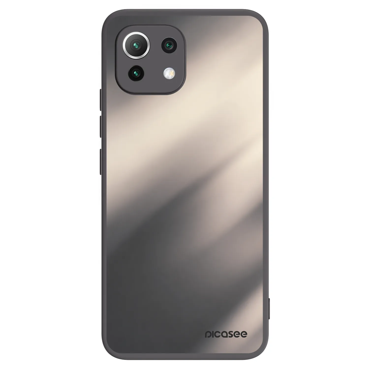 Picasee fekete szilikon tok az alábbi mobiltelefonokra Xiaomi Mi 11 Lite - Smoky Beige