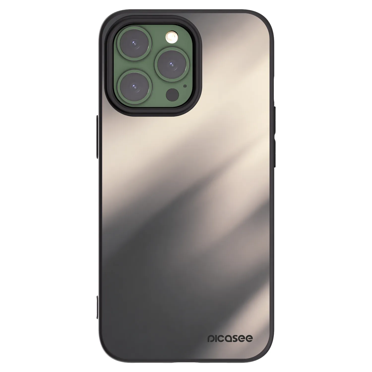 Picasee fekete szilikon tok az alábbi mobiltelefonokra Apple iPhone 13 Pro - Smoky Beige