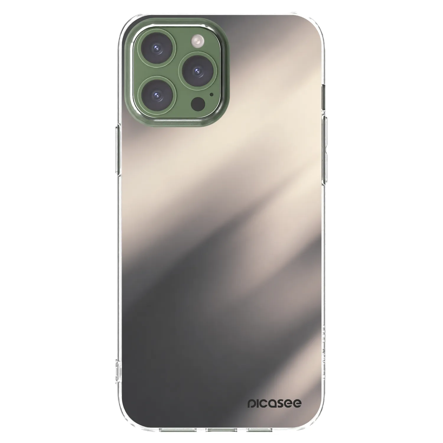 Picasee átlátszó szilikon tok az alábbi mobiltelefonokra Apple iPhone 13 Pro Max - Smoky Beige