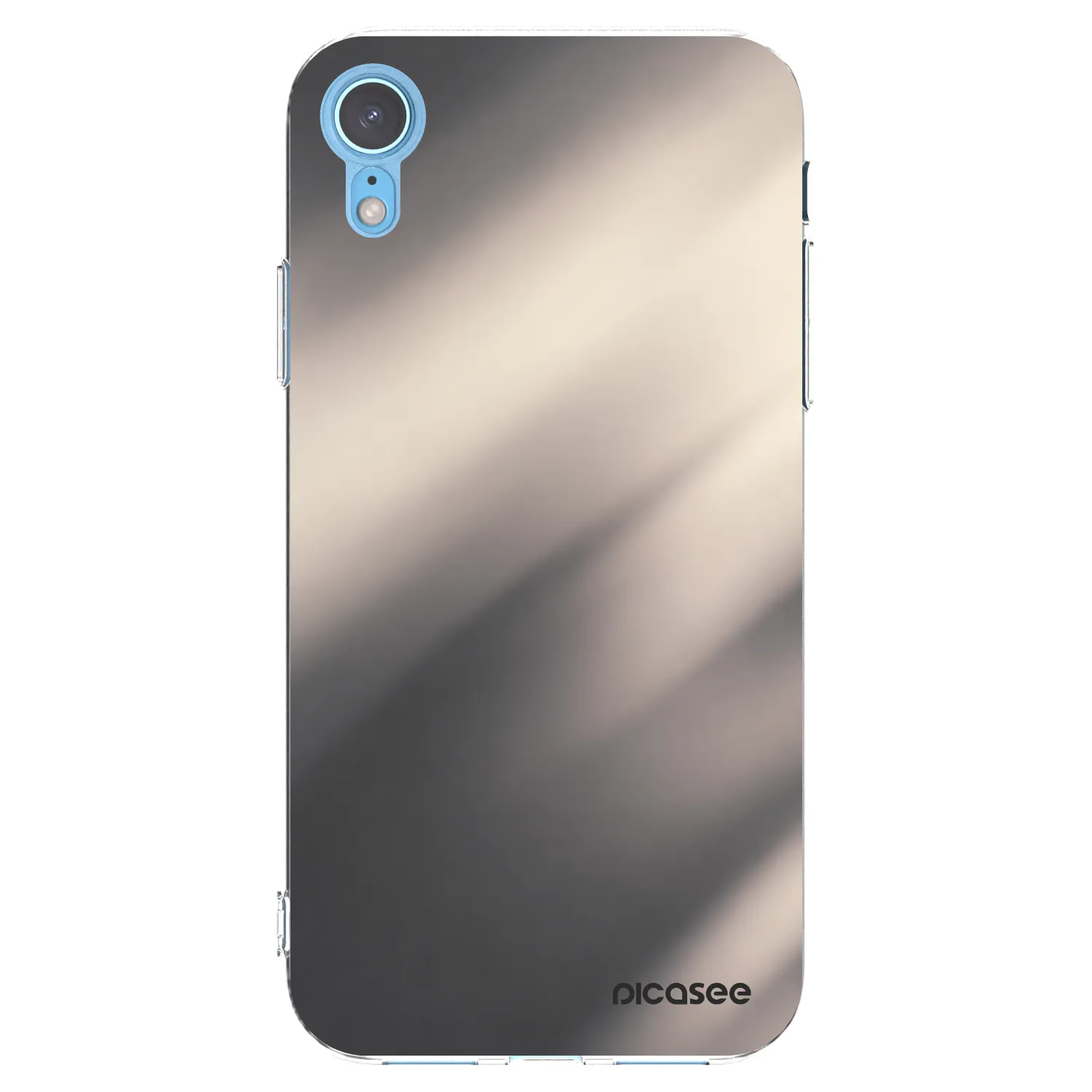 Picasee átlátszó szilikon tok az alábbi mobiltelefonokra Apple iPhone XR - Smoky Beige