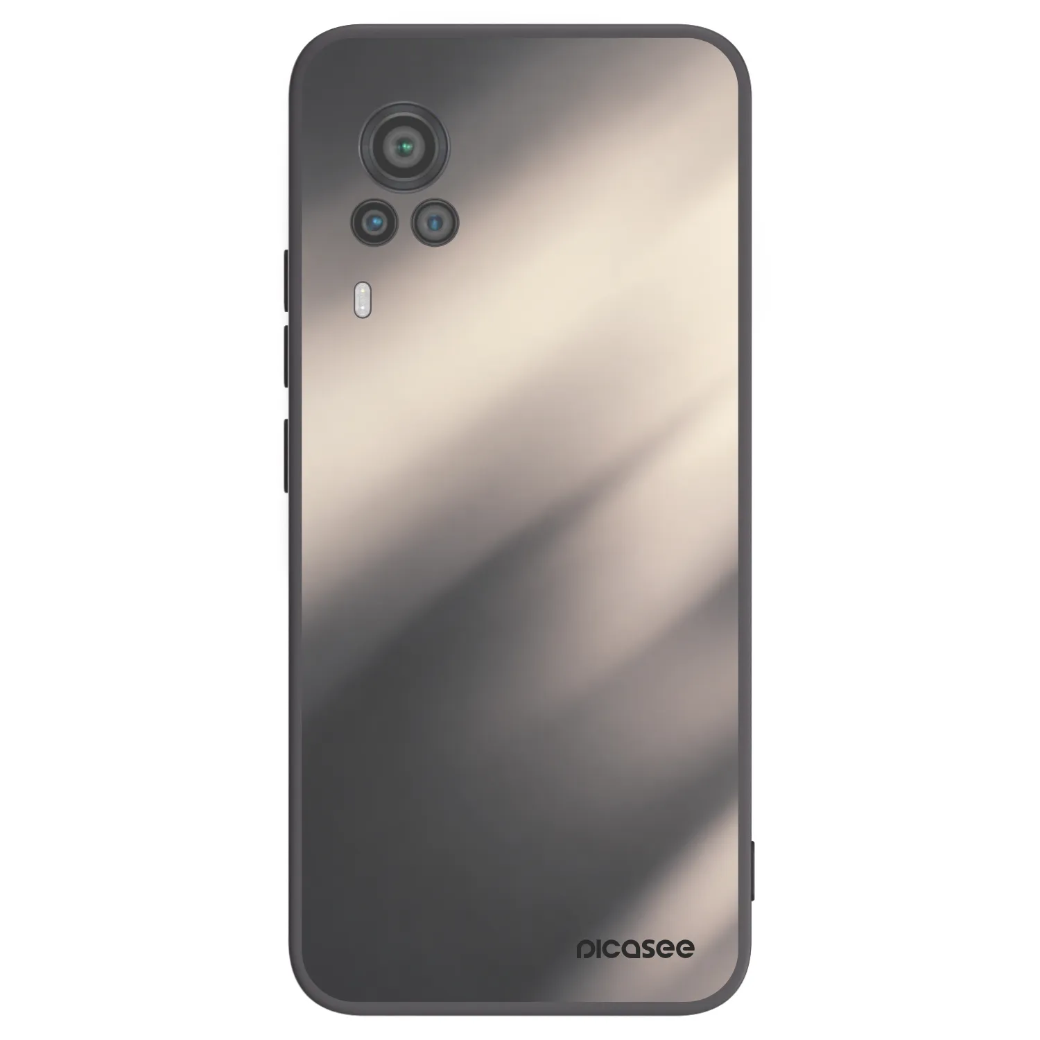 Picasee fekete szilikon tok az alábbi mobiltelefonokra Vivo X60 Pro 5G - Smoky Beige