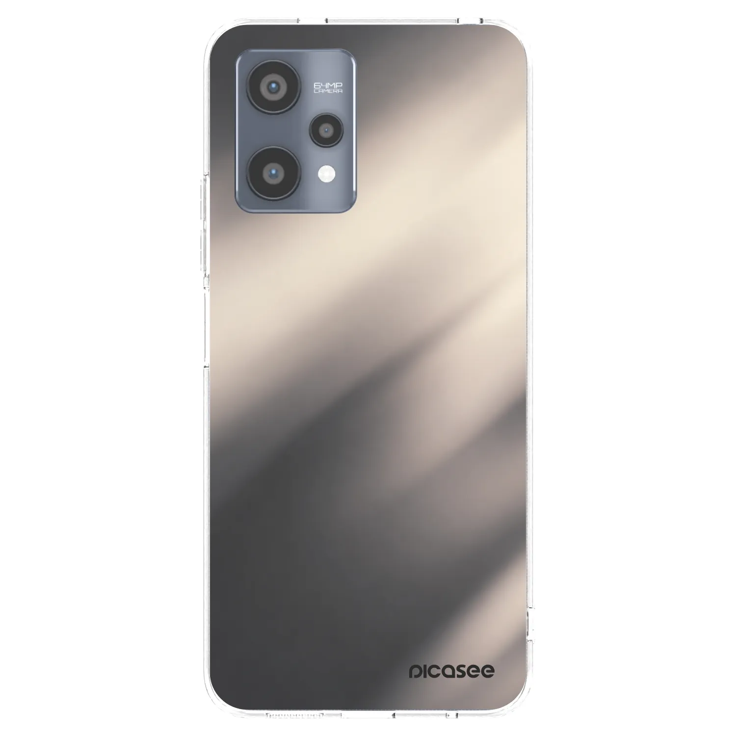 Picasee átlátszó szilikon tok az alábbi mobiltelefonokra Realme 9 Pro 5G - Smoky Beige