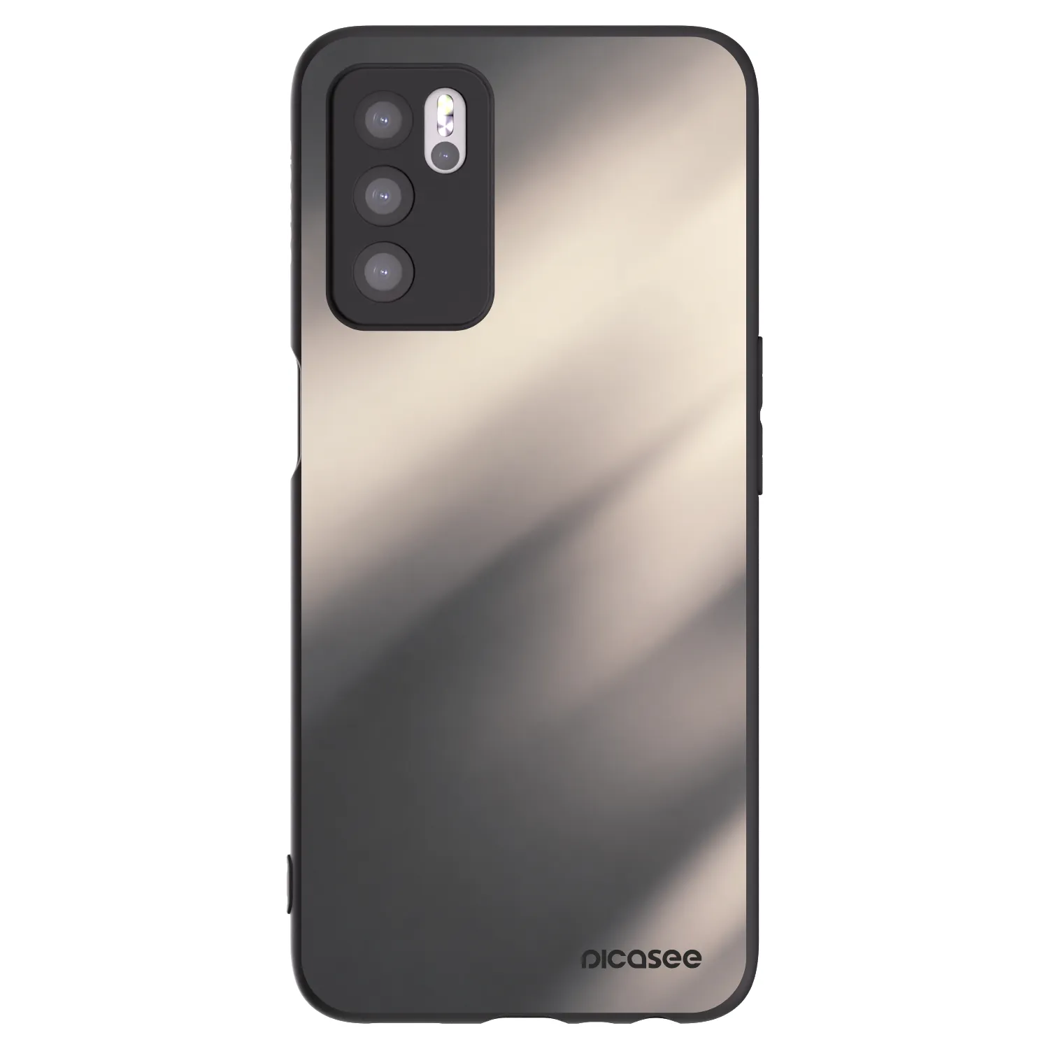 Picasee fekete szilikon tok az alábbi mobiltelefonokra OPPO A16 - Smoky Beige
