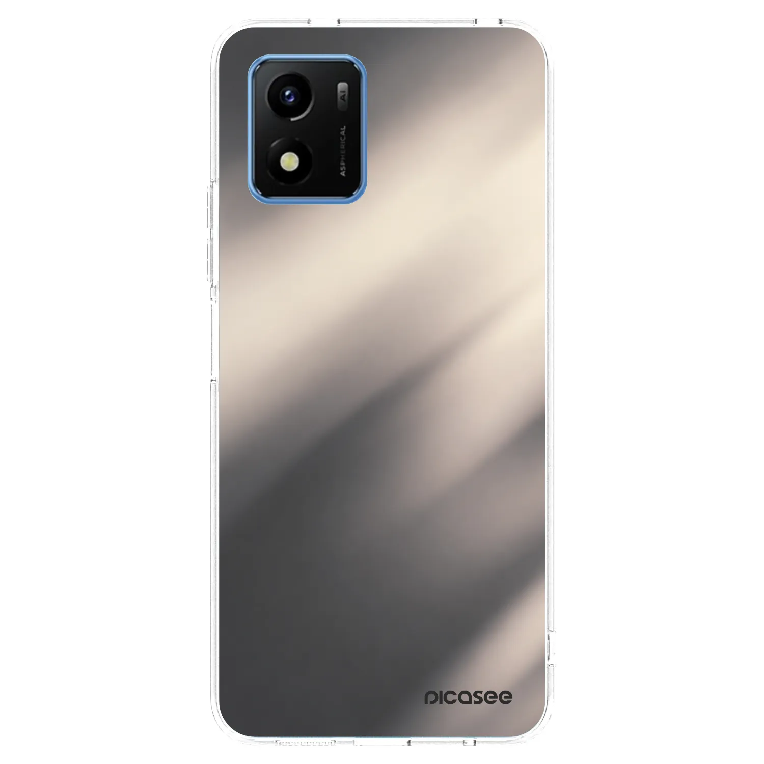 Picasee átlátszó szilikon tok az alábbi mobiltelefonokra Vivo Y01 - Smoky Beige