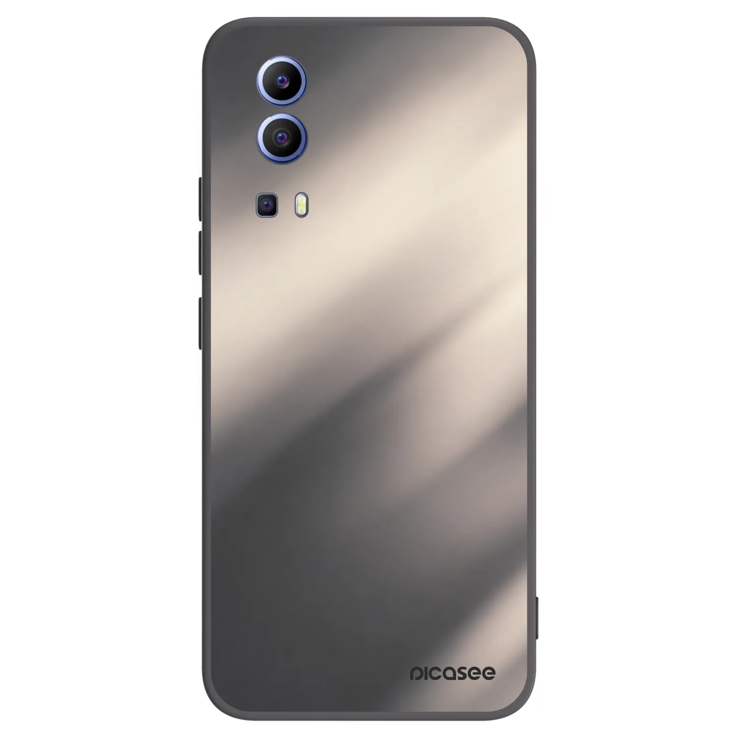 Picasee fekete szilikon tok az alábbi mobiltelefonokra Vivo Y52 5G - Smoky Beige