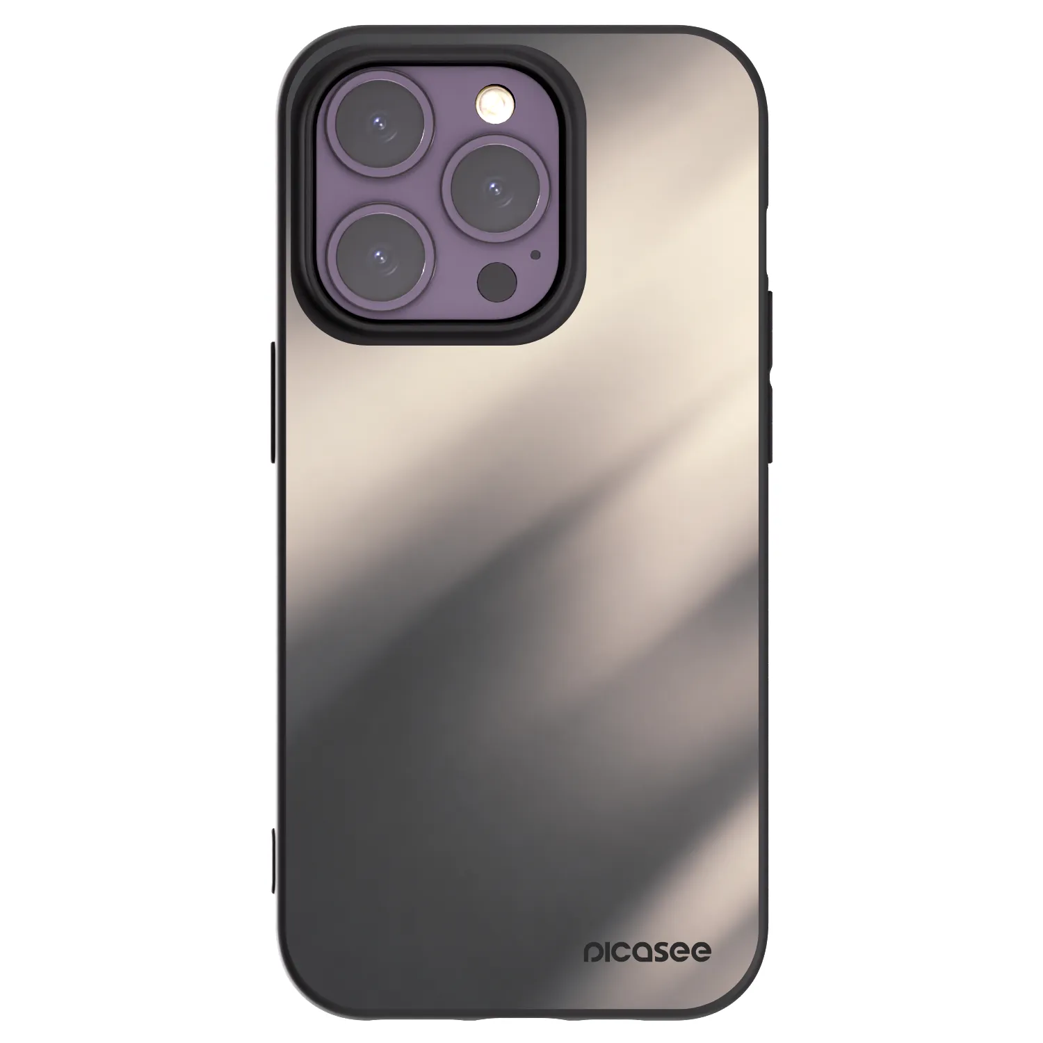 Picasee fekete szilikon tok az alábbi mobiltelefonokra Apple iPhone 14 Pro - Smoky Beige