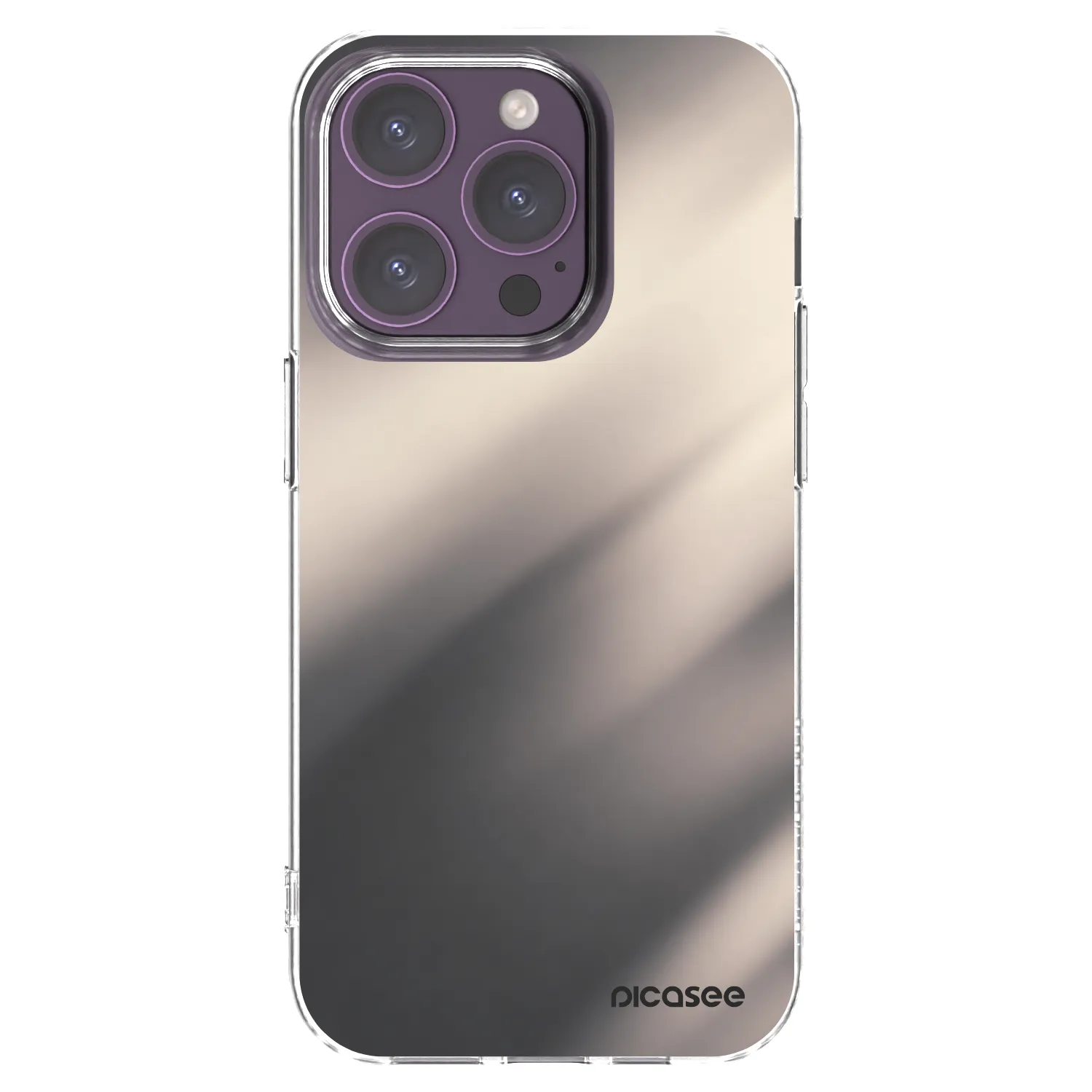 Picasee átlátszó szilikon tok az alábbi mobiltelefonokra Apple iPhone 14 Pro - Smoky Beige