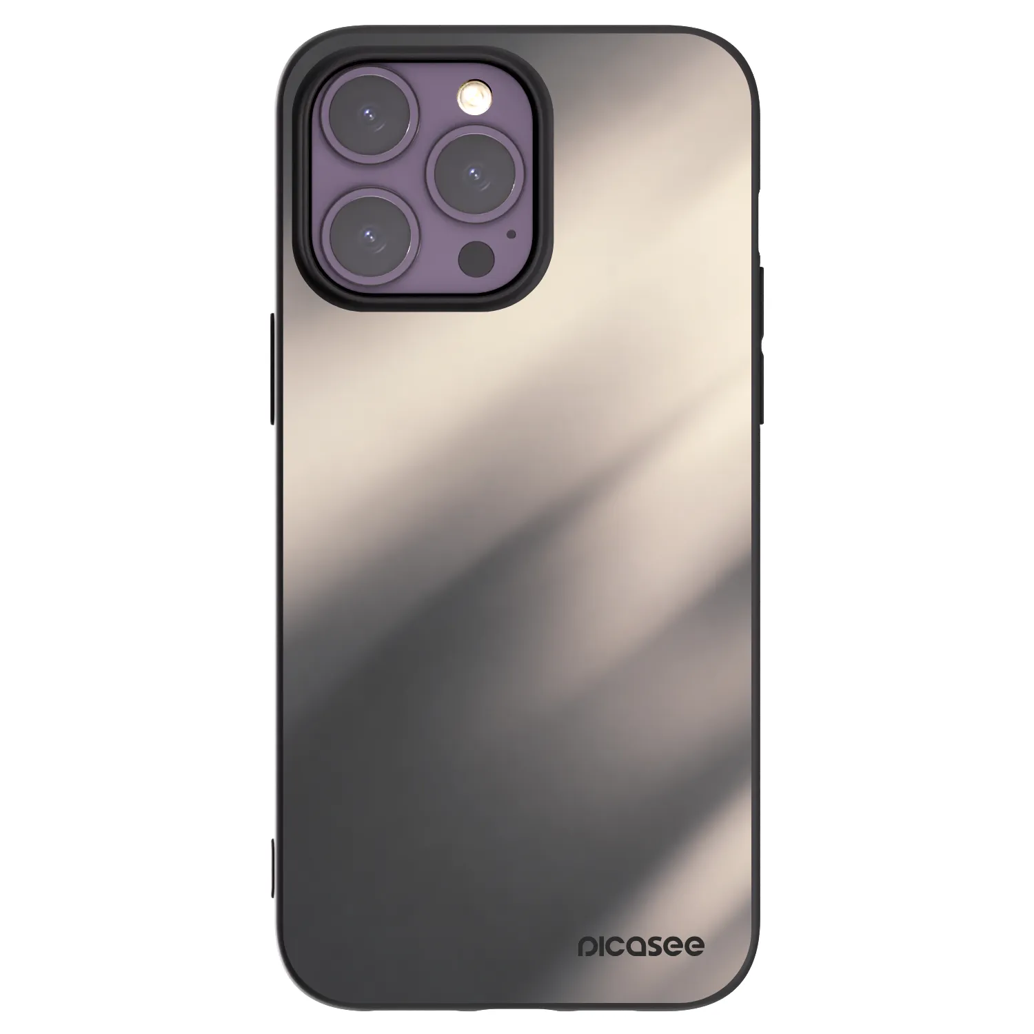 Picasee fekete szilikon tok az alábbi mobiltelefonokra Apple iPhone 14 Pro Max - Smoky Beige
