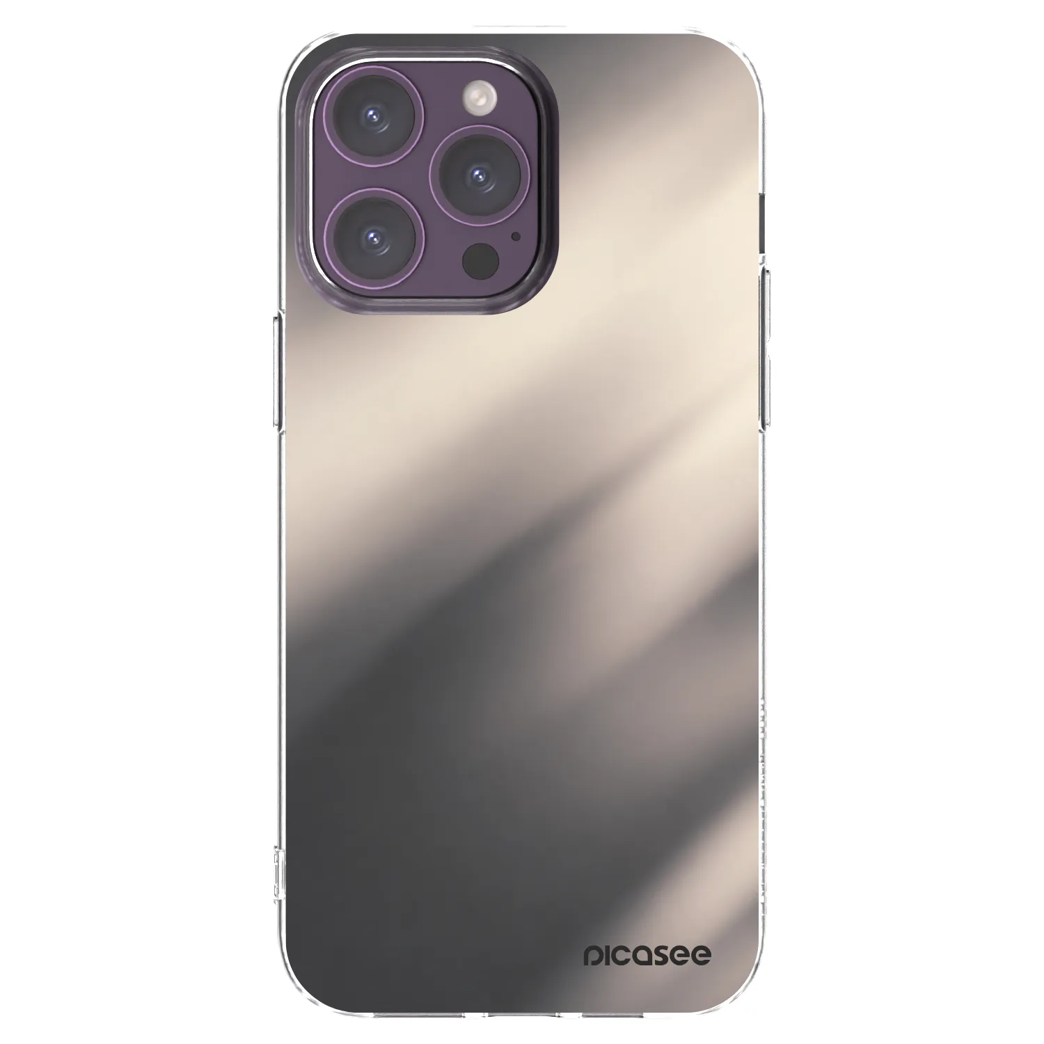 Picasee átlátszó szilikon tok az alábbi mobiltelefonokra Apple iPhone 14 Pro Max - Smoky Beige