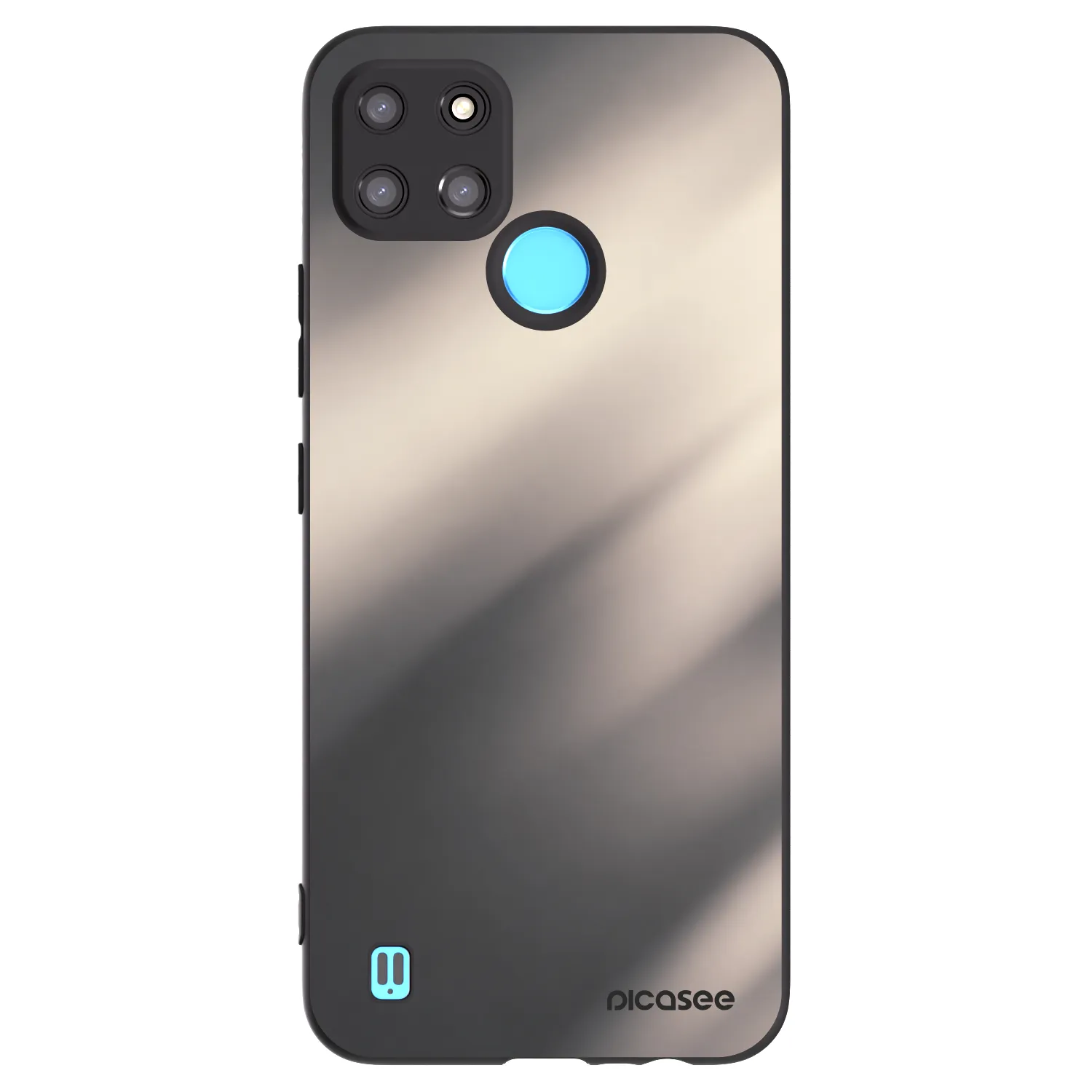 Picasee fekete szilikon tok az alábbi mobiltelefonokra Realme C21Y - Smoky Beige