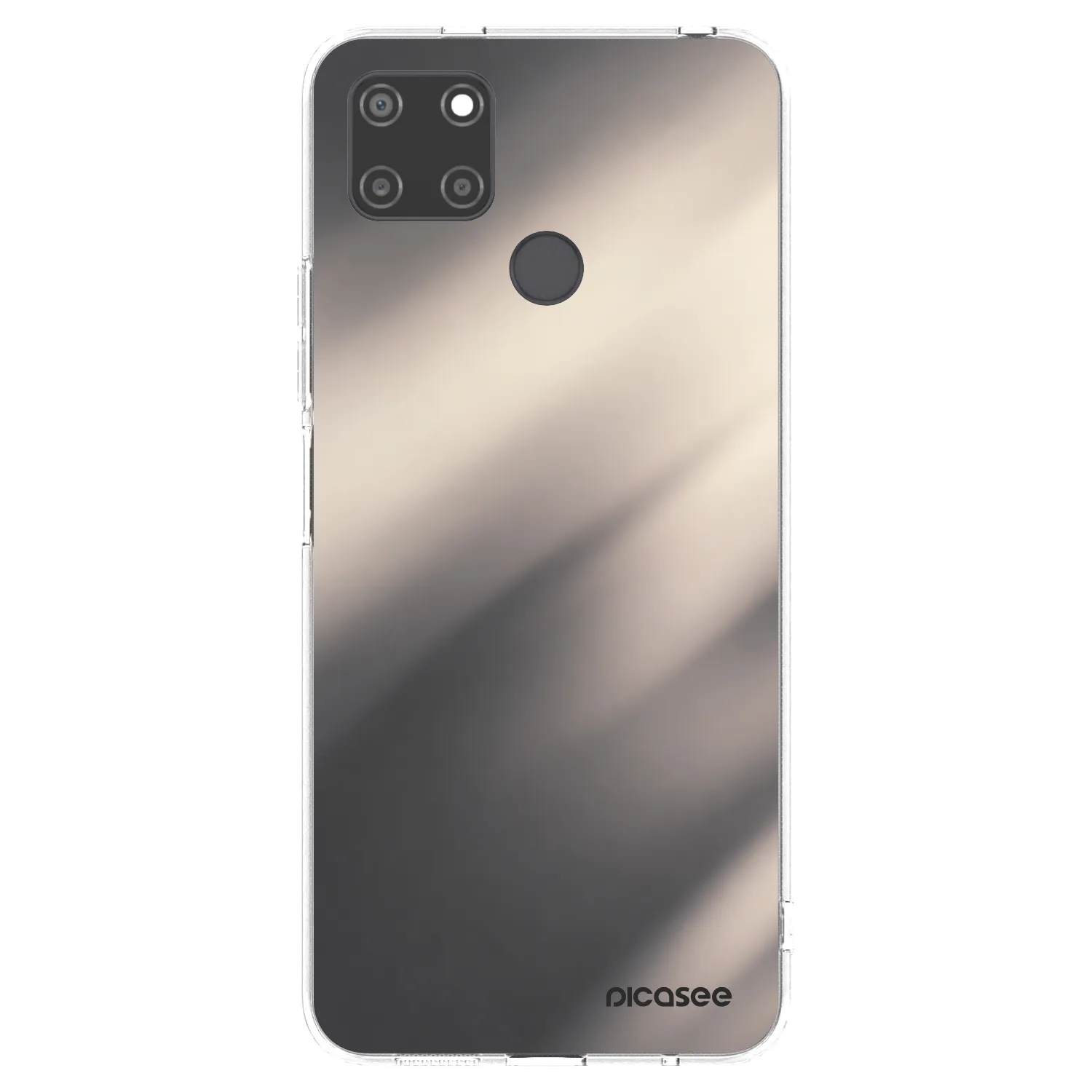 Picasee átlátszó szilikon tok az alábbi mobiltelefonokra Realme C21Y - Smoky Beige