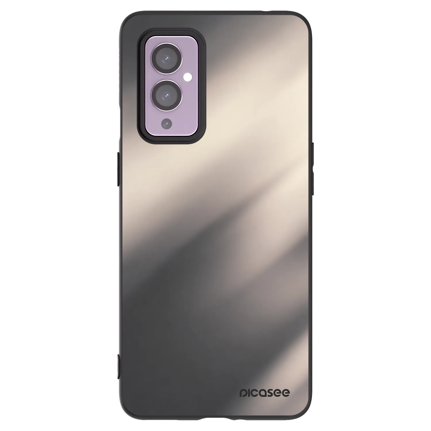 Picasee fekete szilikon tok az alábbi mobiltelefonokra OnePlus 9 - Smoky Beige