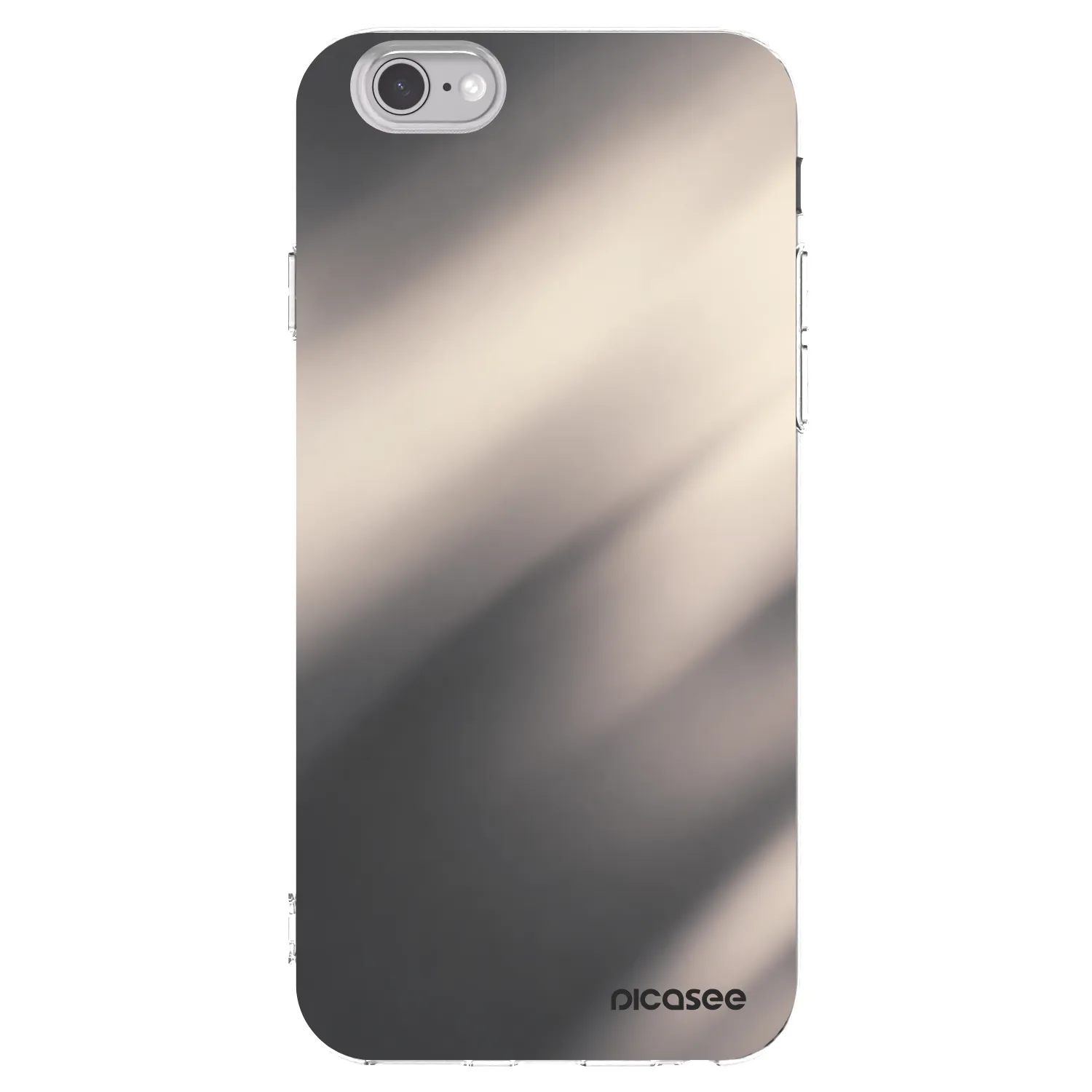 Picasee átlátszó szilikon tok az alábbi mobiltelefonokra Apple iPhone 6/6S - Smoky Beige