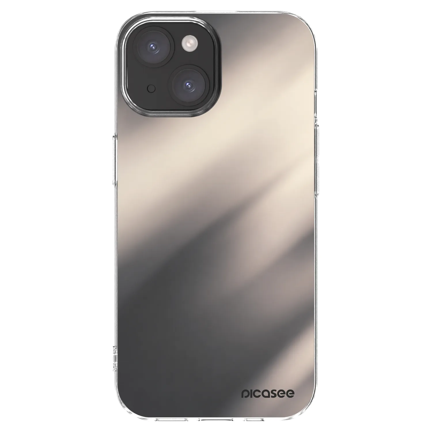 Picasee átlátszó szilikon tok az alábbi mobiltelefonokra Apple iPhone 15 - Smoky Beige