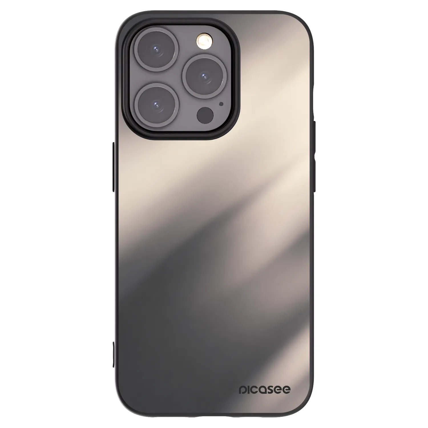 Picasee fekete szilikon tok az alábbi mobiltelefonokra Apple iPhone 15 Pro - Smoky Beige