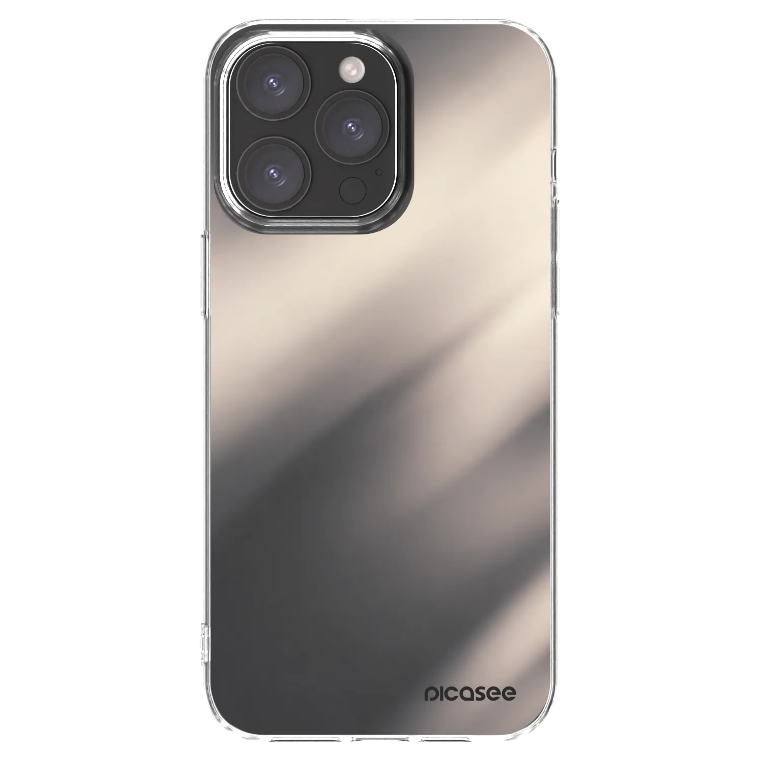 Picasee átlátszó szilikon tok az alábbi mobiltelefonokra Apple iPhone 15 Pro Max - Smoky Beige