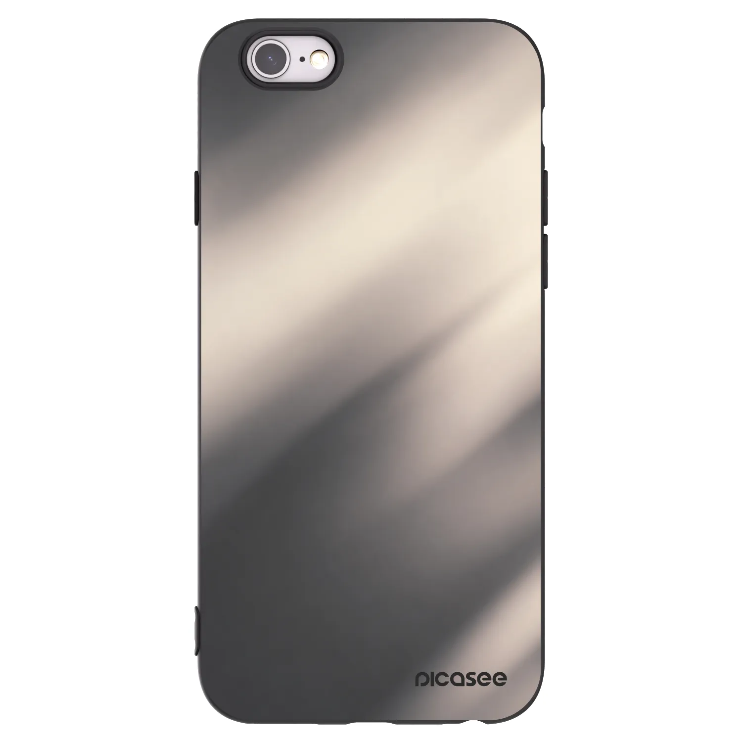Picasee fekete szilikon tok az alábbi mobiltelefonokra Apple iPhone 6/6S - Smoky Beige