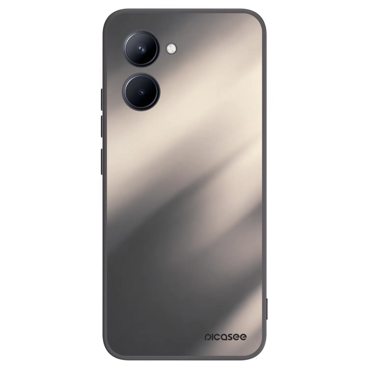 Picasee fekete szilikon tok az alábbi mobiltelefonokra Realme C33 (2023) - Smoky Beige