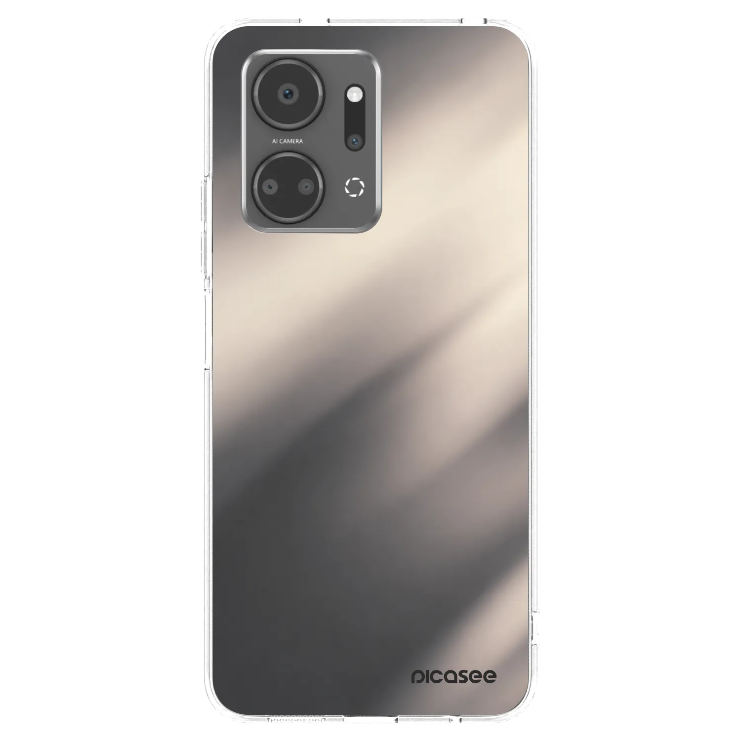 Picasee átlátszó szilikon tok az alábbi mobiltelefonokra Honor X7a - Smoky Beige