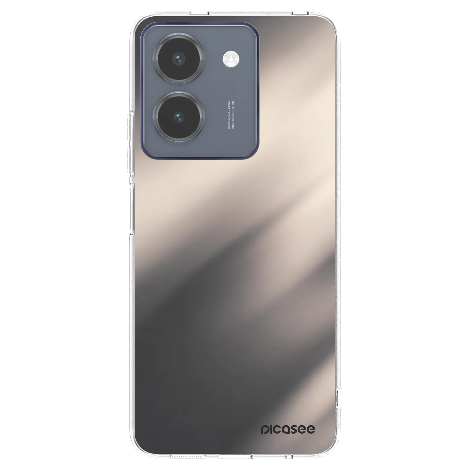 Picasee átlátszó szilikon tok az alábbi mobiltelefonokra Vivo Y36 4G - Smoky Beige